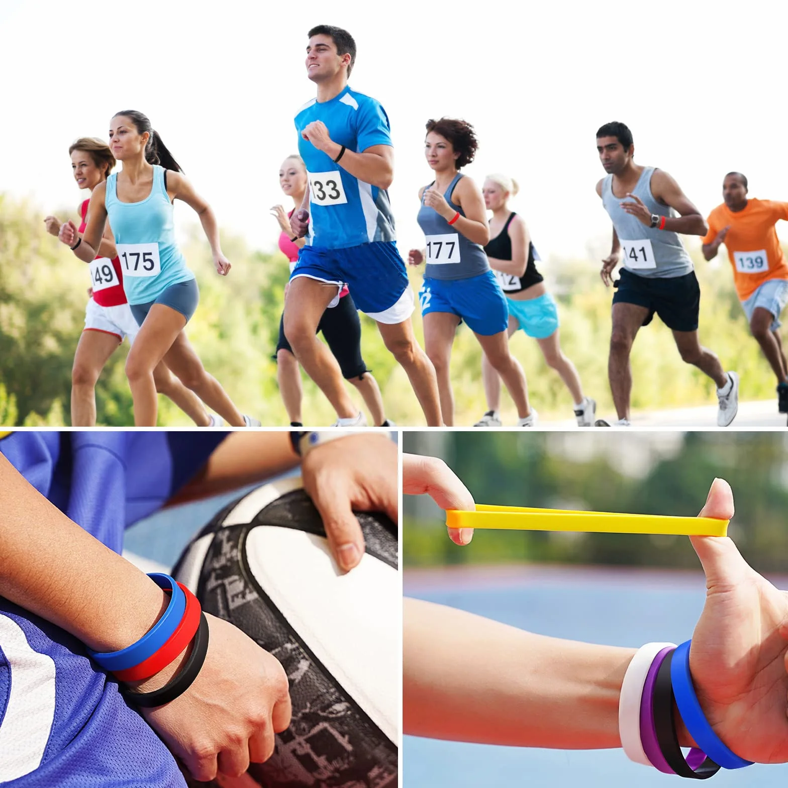 100 silikonowych opasek na rękę, gumowe bransoletki dla dzieci, nastolatków, 18 cm, sprzedaż hurtowa sportowa gumowa elastyczna opaska na nadgarstek, prezenty dla nauczycieli, dekoracje