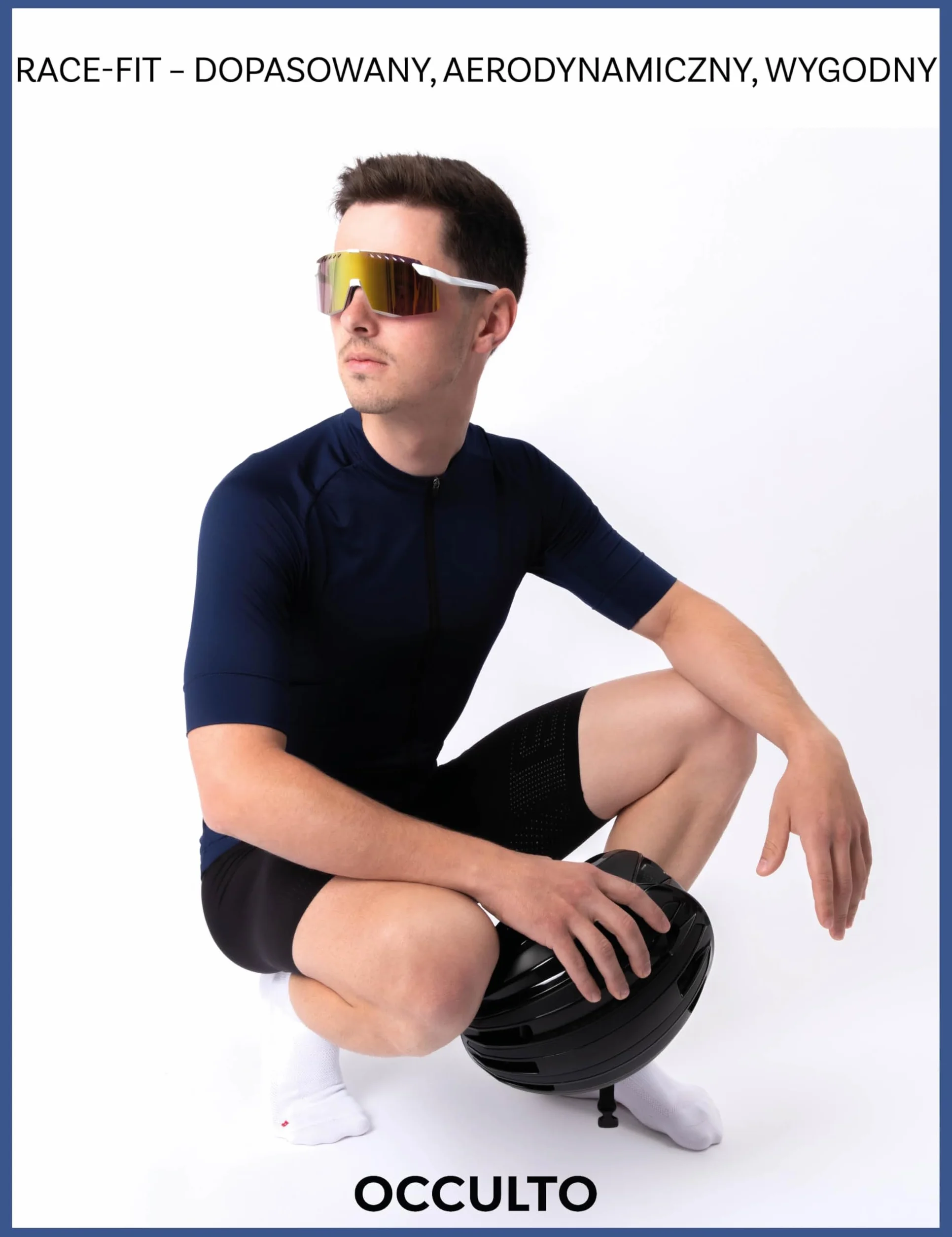 Occuto Męska Koszulka Rowerowa z Krótkim Rękawem (model: Milano)