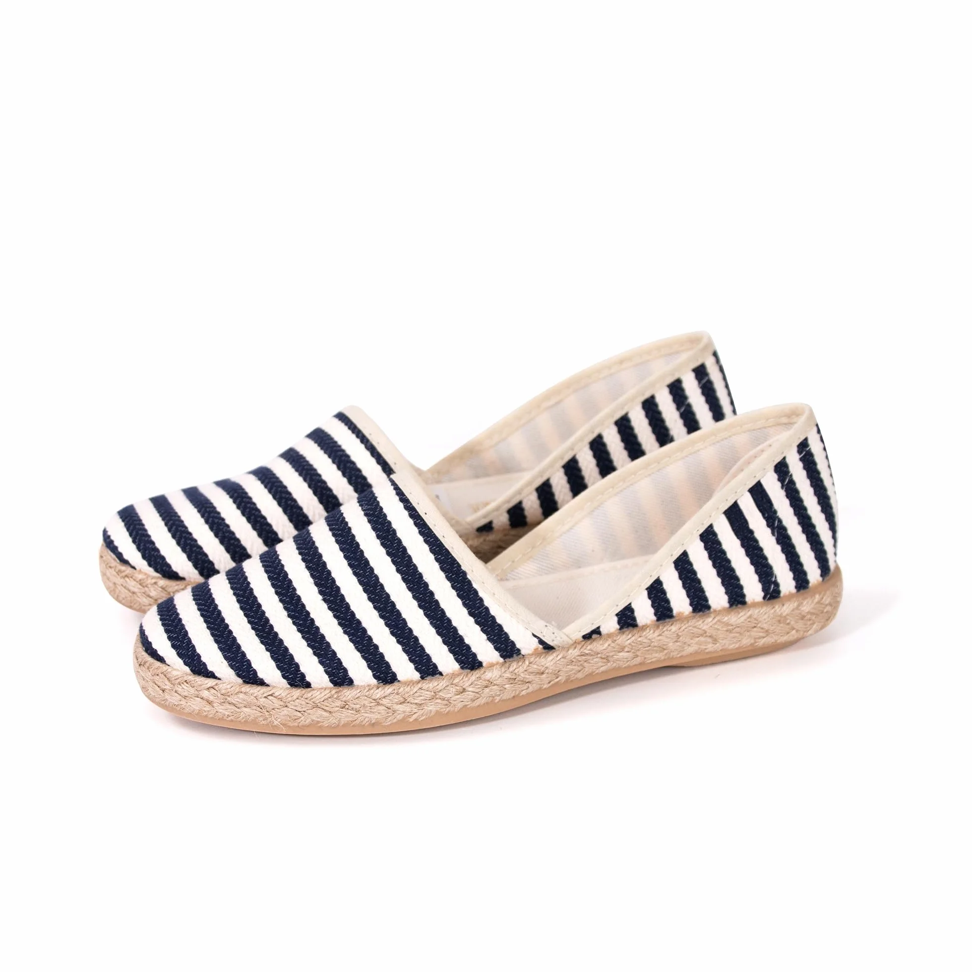 JOMIX Espadryle Damskie Płaskie Wyprodukowano W Hiszpanii Sneakers Damskie Letnie Mokasyny Damskie Z Nadrukiem W Paski