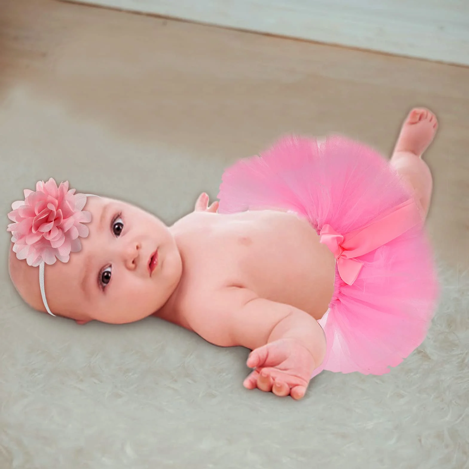 Toddmomy 2 szt. spódniczka tutu dla dziewczynki, tiulowa sukienka dla noworodków, sukienka na pieluchę, kostium, ubranie do fotografii rekwizyt na urodziny, baby shower