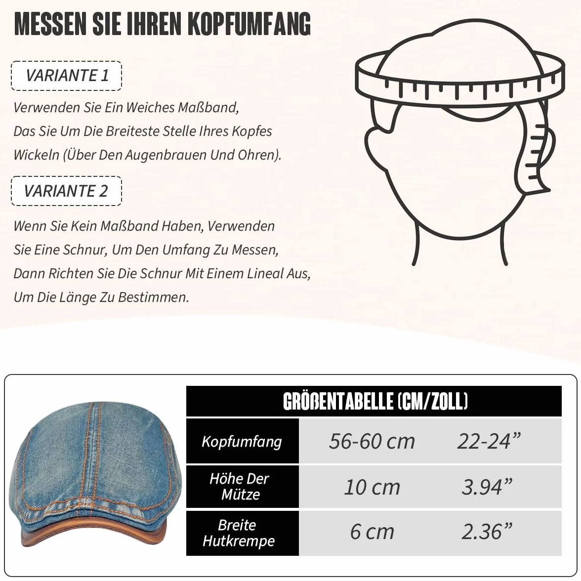 Unisex Denim Flatcap męska czapka z daszkiem czapka beret czapka z daszkiem damska czapka beret regulowana czapka rekreacyjna czapka beret czapka beret