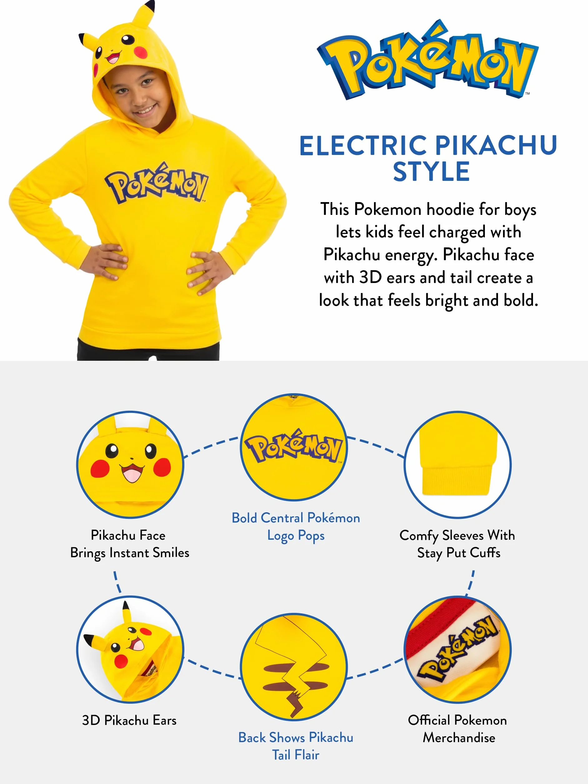 Pokémon Bluza, Chłopięca Bluza Z Pikachu Z Uszami 3D, Bawełniana Odzież Dla Dzieci, Bluzy Chłopięce Pika
