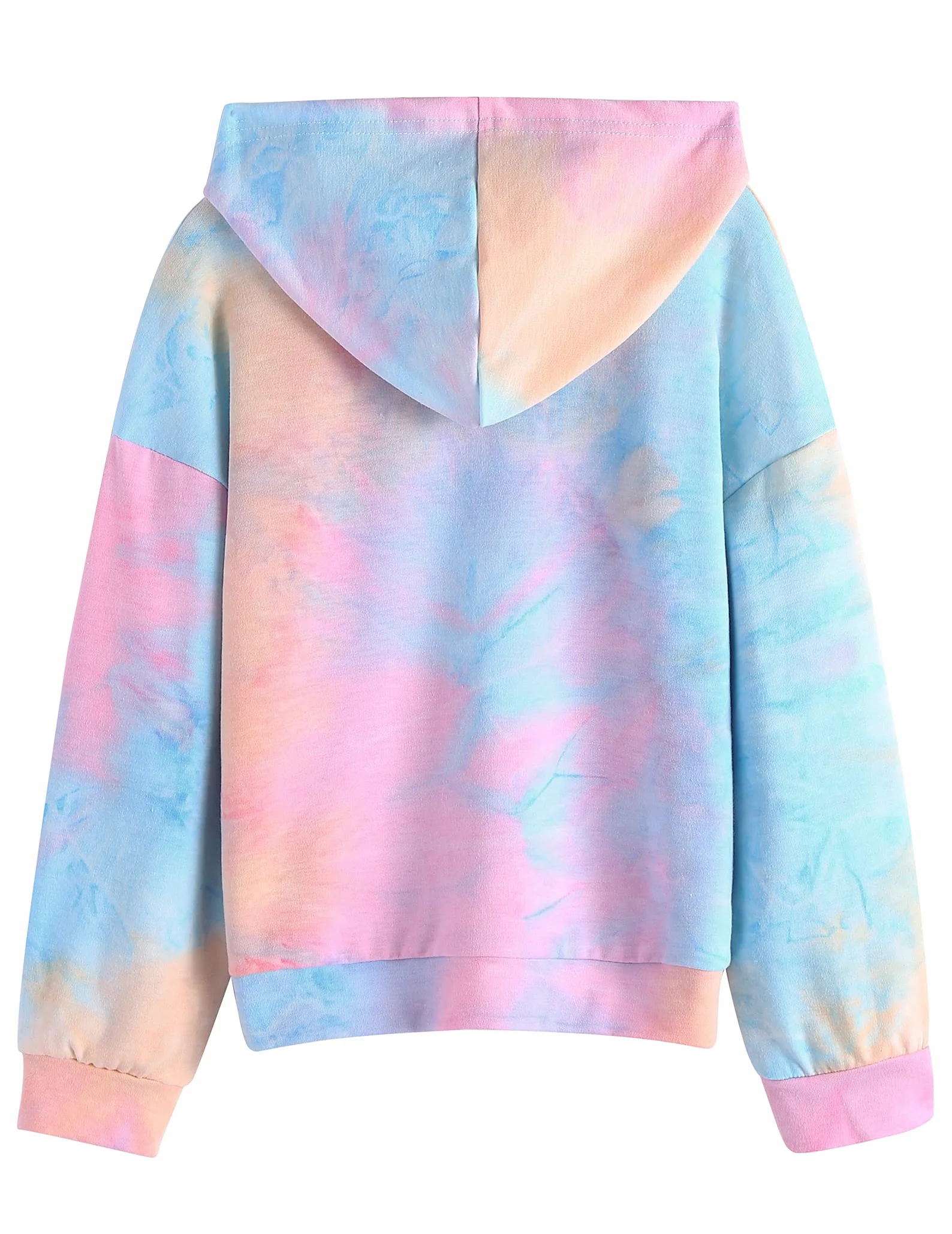 Arshiner Dziewczęca bluza z kapturem, batik, dla dzieci, na czas wolny, modna bluza z kapturem, na jesień, zimę, z długim rękawem, dla dziewczynek w wieku 4-14 lat