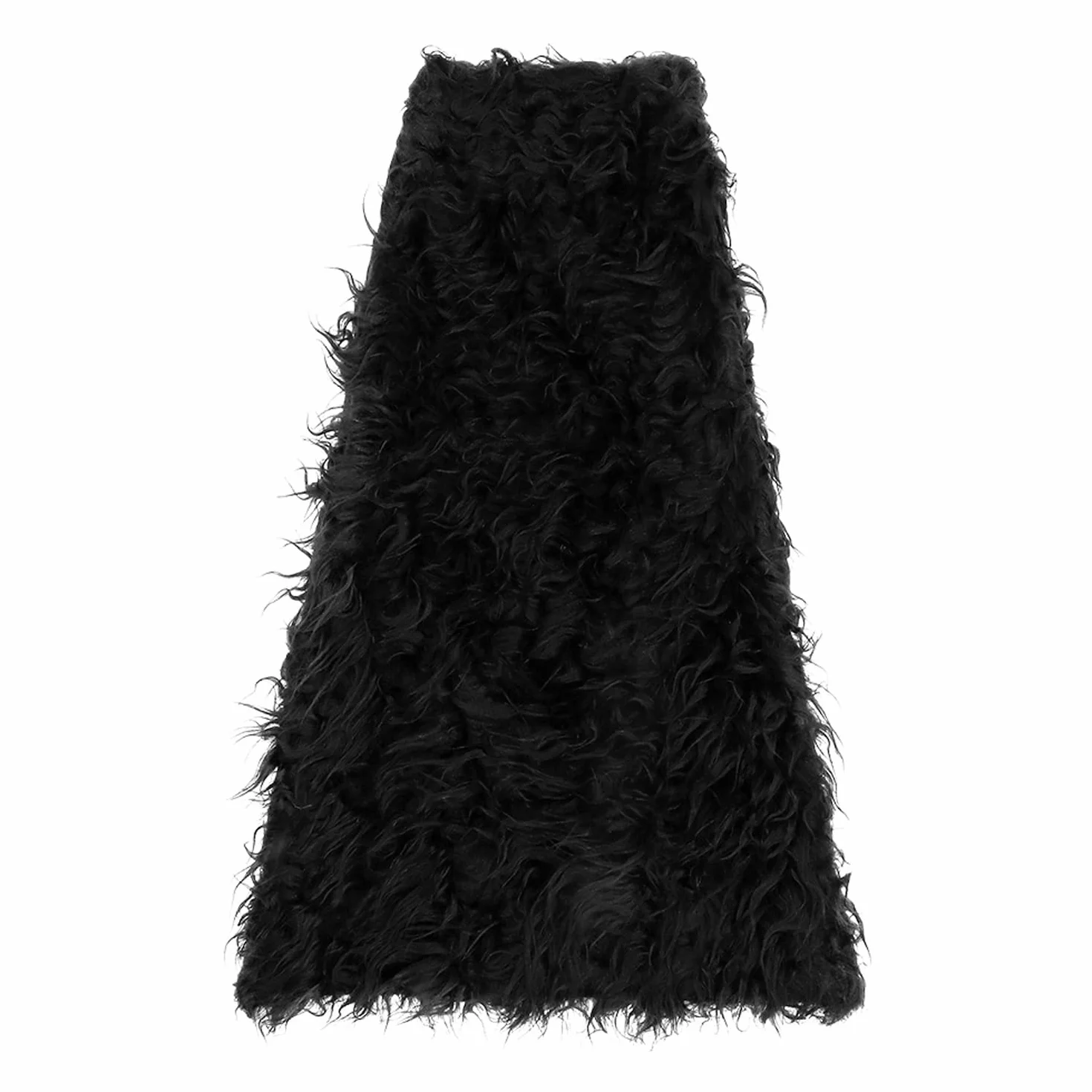 Boland - Pluszowe ocieplacze na nogi, czarne, ok. 50 cm długości, z gumką, puszyste, szykowne, karnawał, Halloween, karnawał, impreza tematyczna