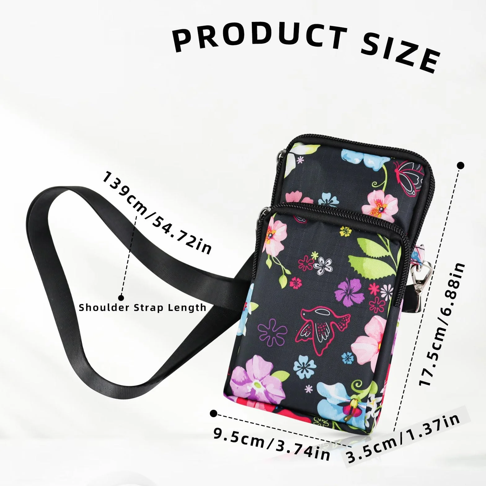 Damska torba na ramię, mała, nylonowa torba crossbody dla kobiet, mała torebka damska do chodzenia