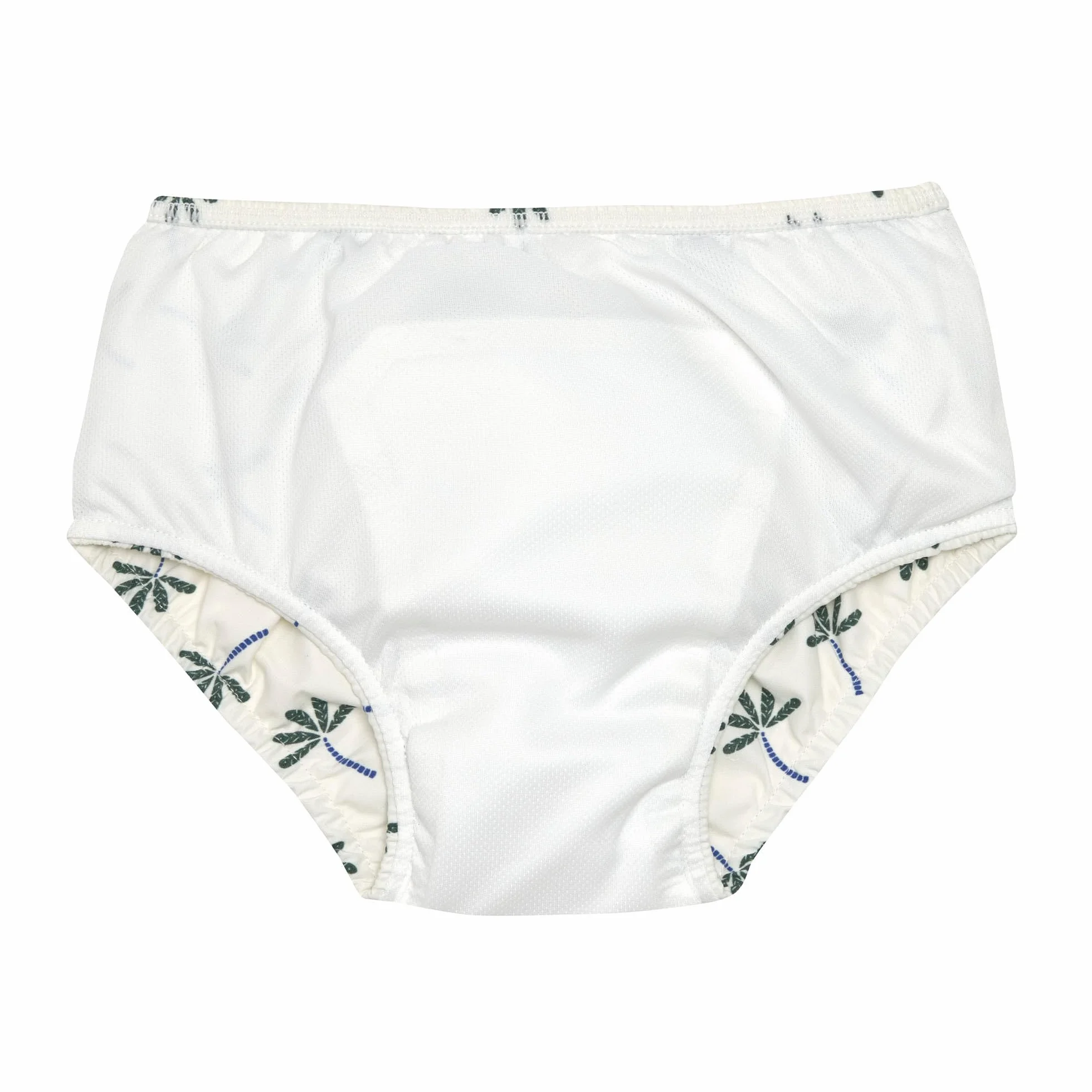 LÄSSIG Pieluchy do pływania dla niemowląt, pieluchy, kąpielówki, diaper palms Nature, 19-24 miesięcy, rozmiar: 92, biały, 92