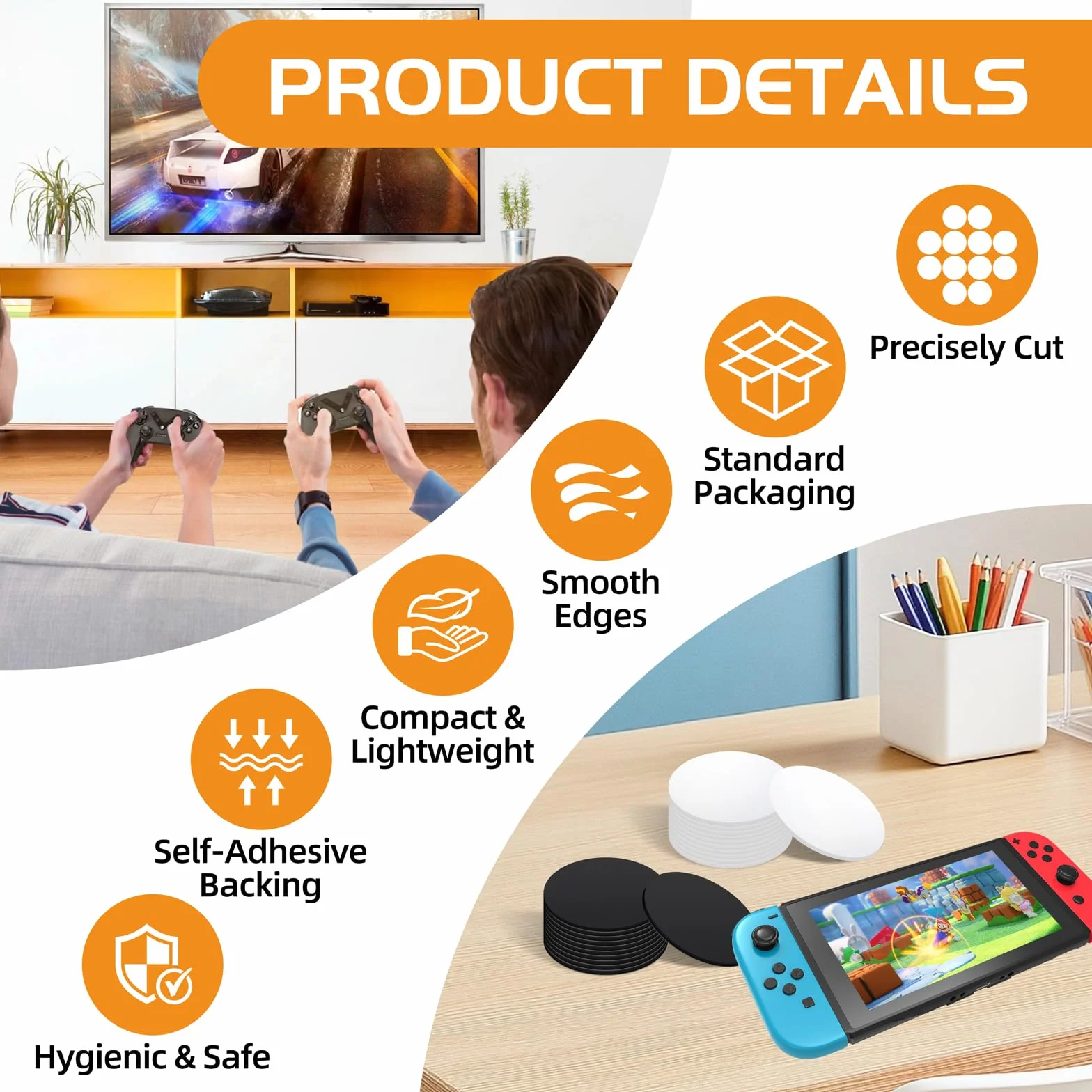 NFC Ntag215 NFC Tag - 40 sztuk (10 czarnych i 30 białych) okrągłe karty NFC 25 mm, znaczniki NFC z miejscem na 504 bajtów, naklejki NFC do inteligentnego domu, na ścianę muzyczną, cyfrowe wizytówki