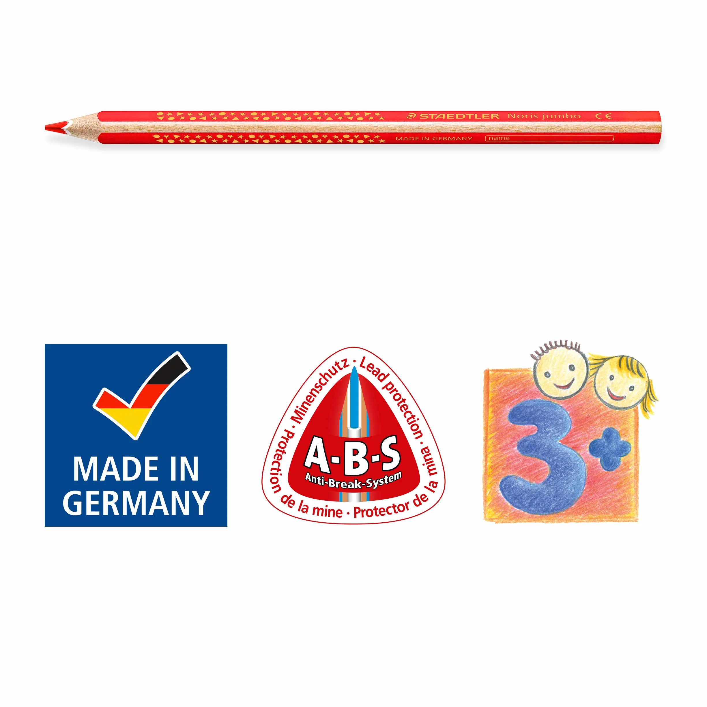 Staedtler Noris Jumbo 128 NC12P1ST Kredki, Wielokolorowy, 12 sztuk