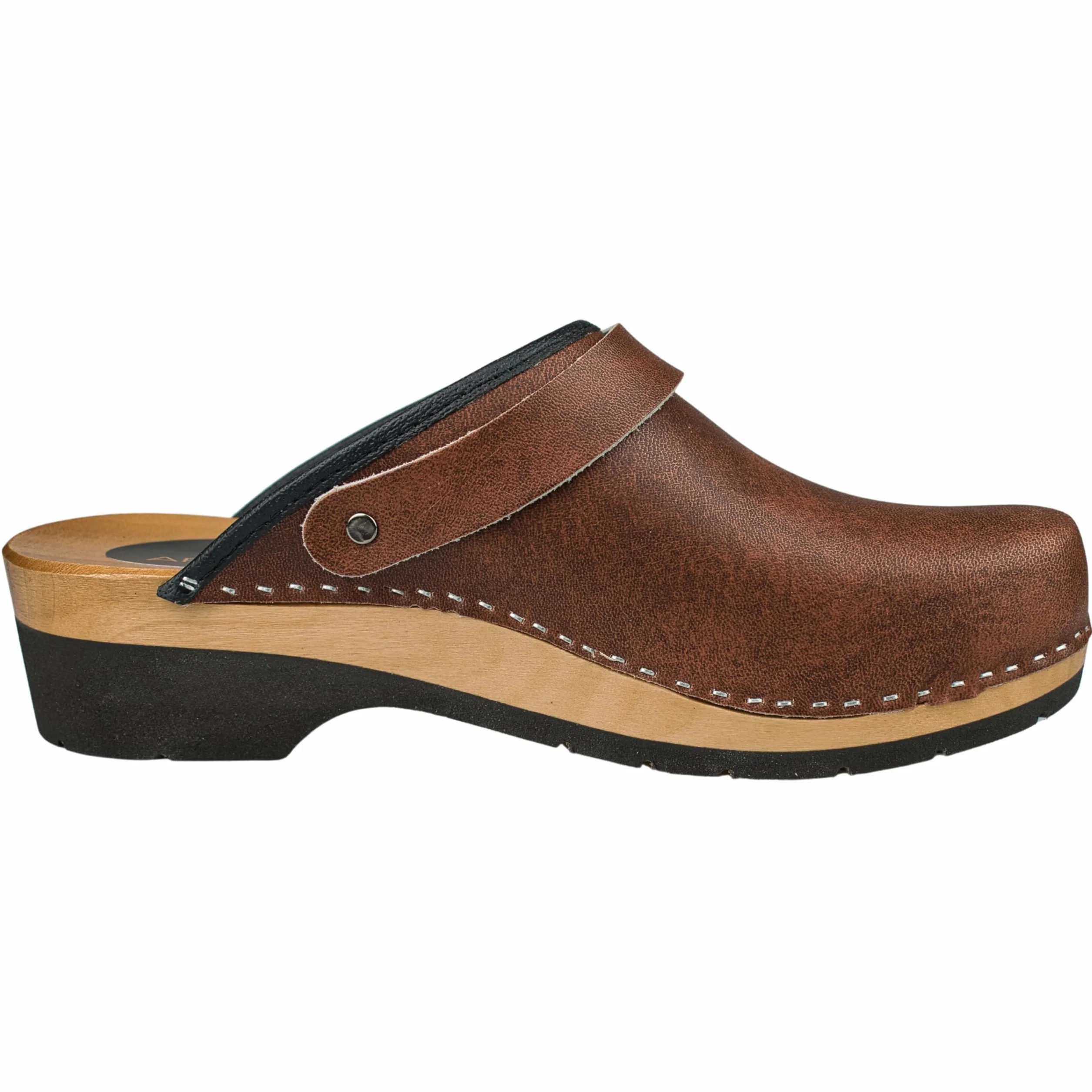 APREGGIO Drewniaki męskie - Chodaki wykonane ze skóry - Praktyczne buty ogrodowe - Ergonomiczne skórzane drewniaki męskie