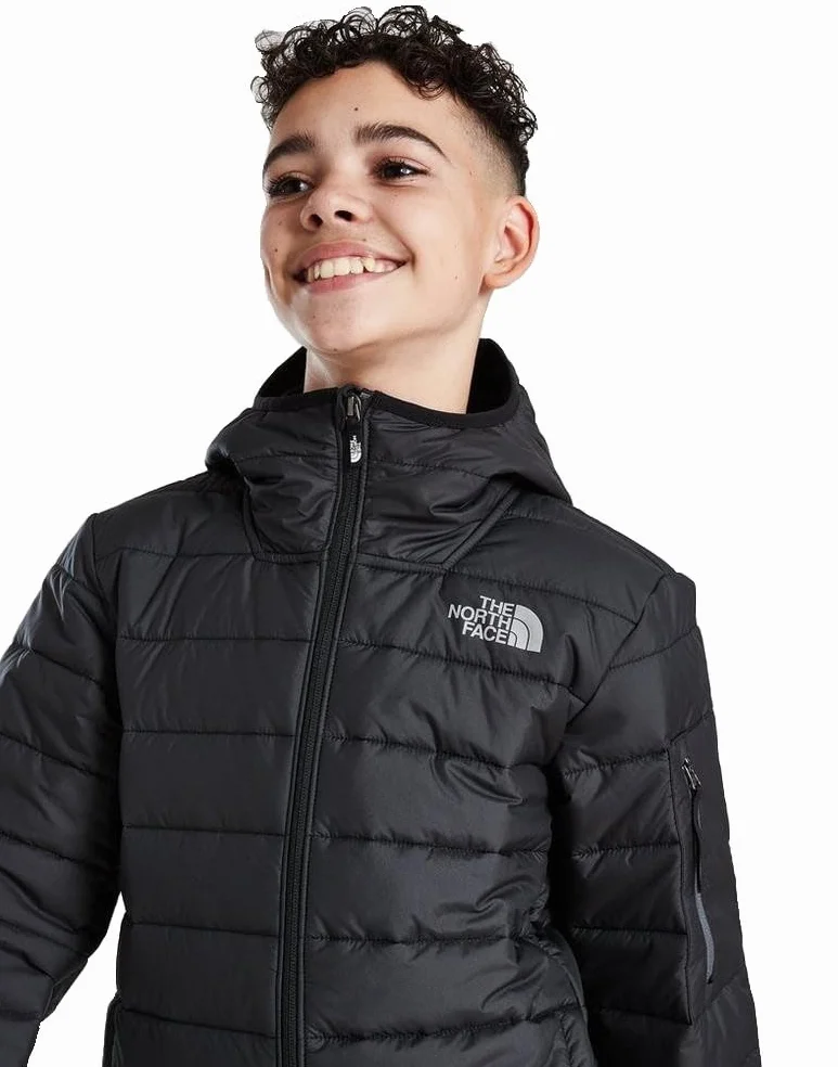 THE NORTH FACE Dziewięcioletnia kurtka wyściełana czarna junior hooded full zip winter coat NFOA83HLJK3