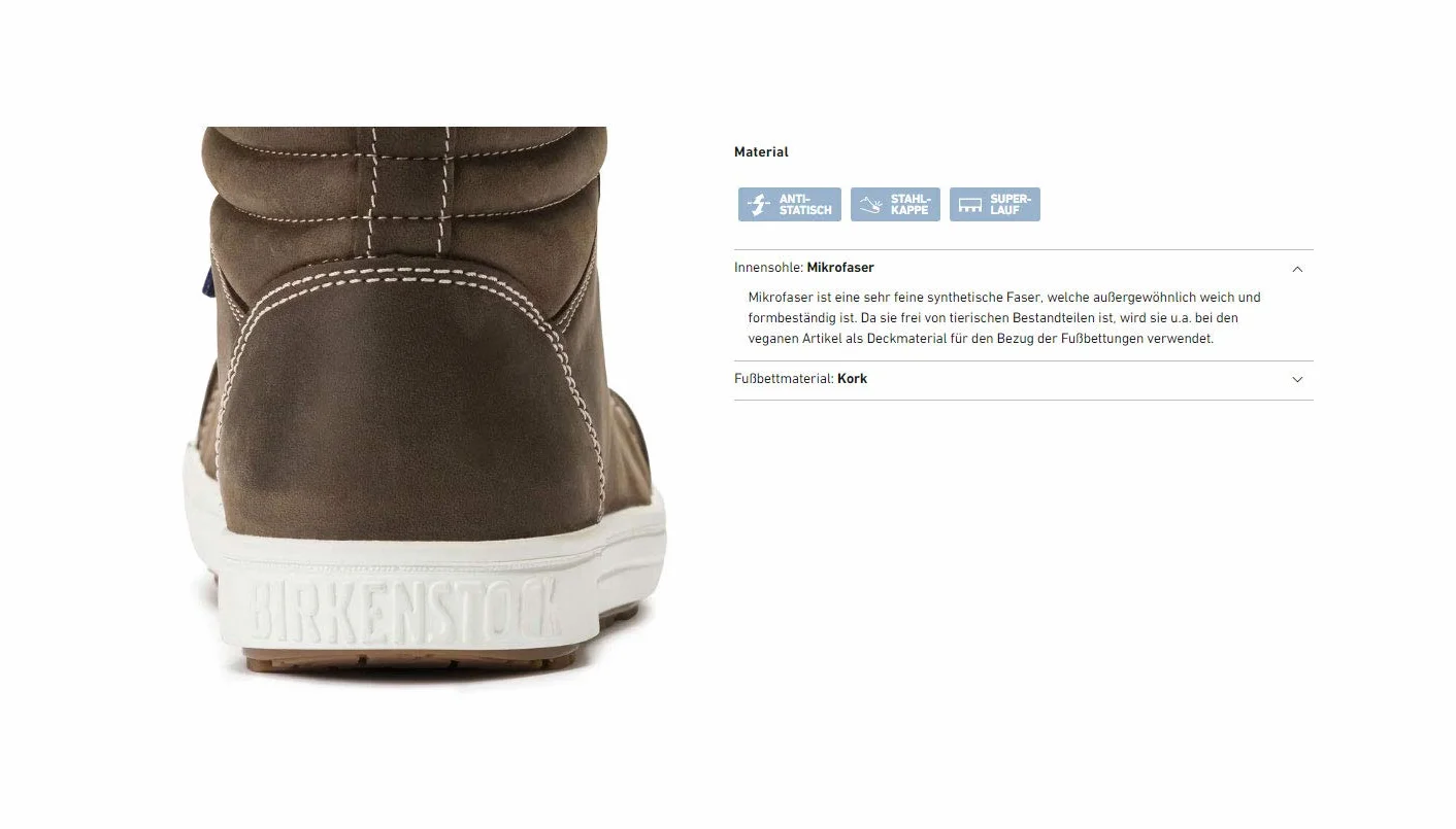 Birkenstock Sznurowane buty ochronne S3 QS 700 brązowe rozmiar 42