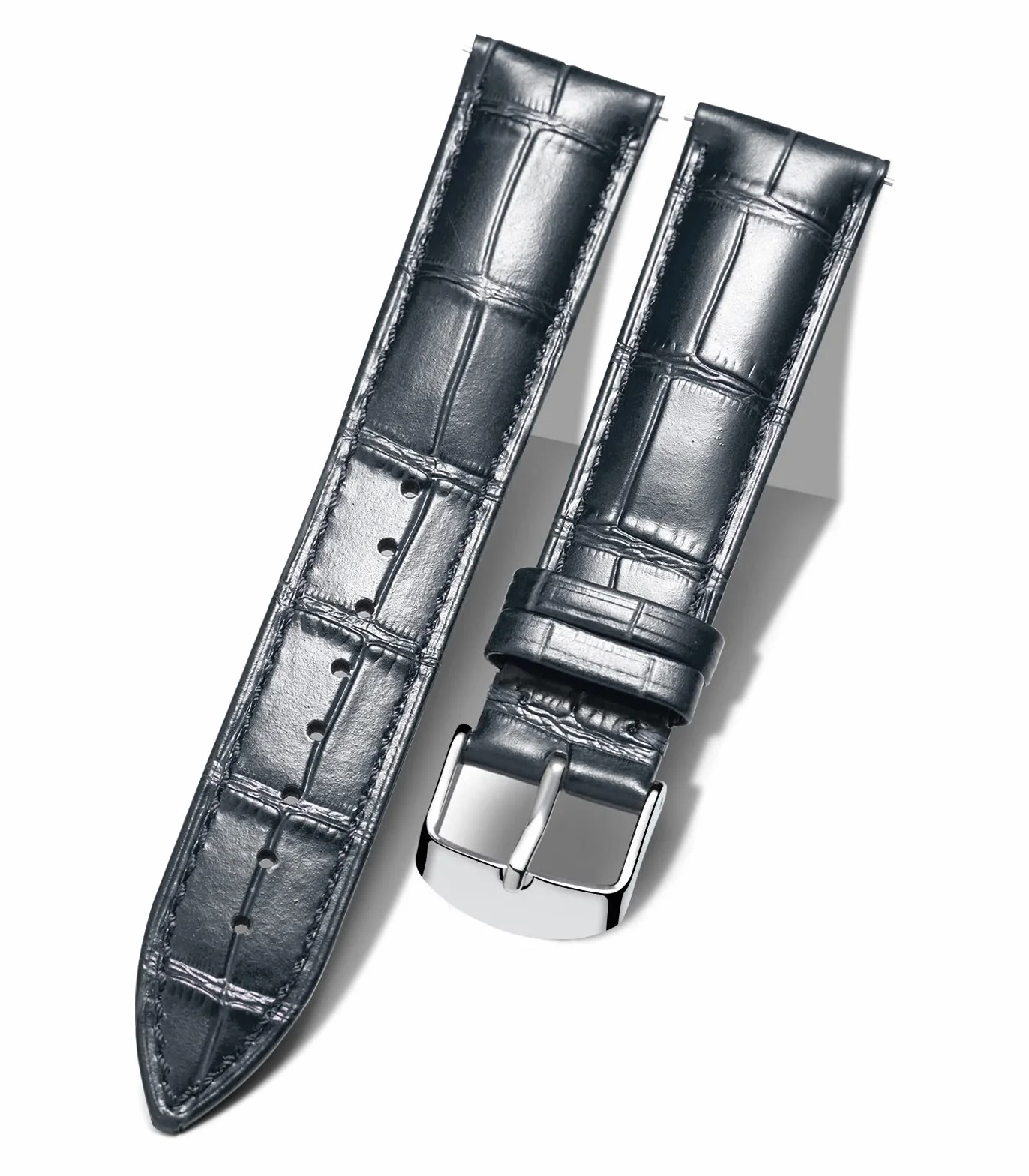 BINLUN Skórzana bransoletka ze wzorem krokodyla dla mężczyzn, kobiet 10 kolorów (12 mm, 14 mm, 16 mm, 17 mm, 18 mm, 19 mm, 20 mm, 21 mm, 22 mm, 23 mm, 24 mm)