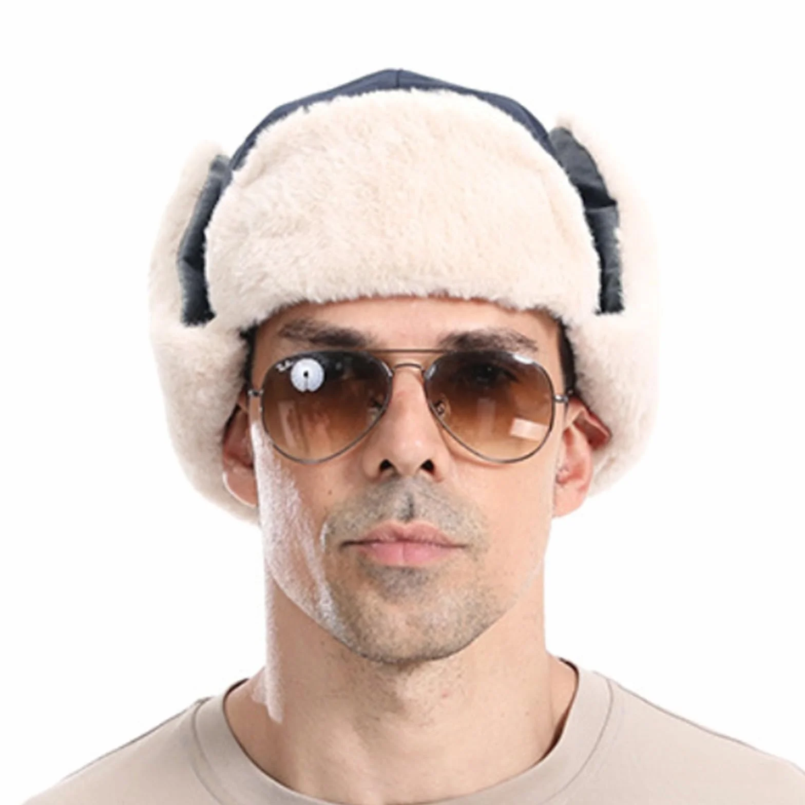Rayson Męska czapka zimowa Ushanka, ciepła czapka lotnicza, czapka damska z klapkami na uszy, uniseks, wiatroszczelna, trapper czapka męska do jazdy na nartach, łyżwach