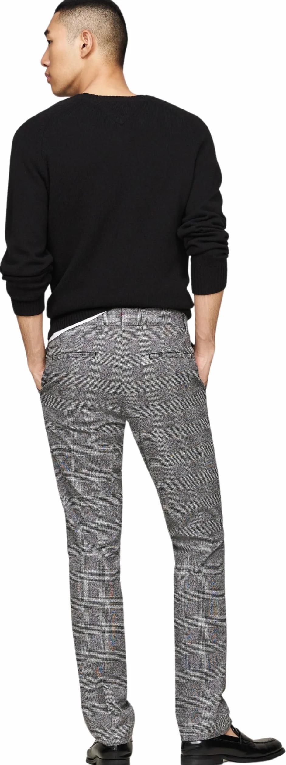 Tommy Hilfiger Dc Denton Brushed Check Mw0mw36700 - Odzież — spodnie Mężczyźni