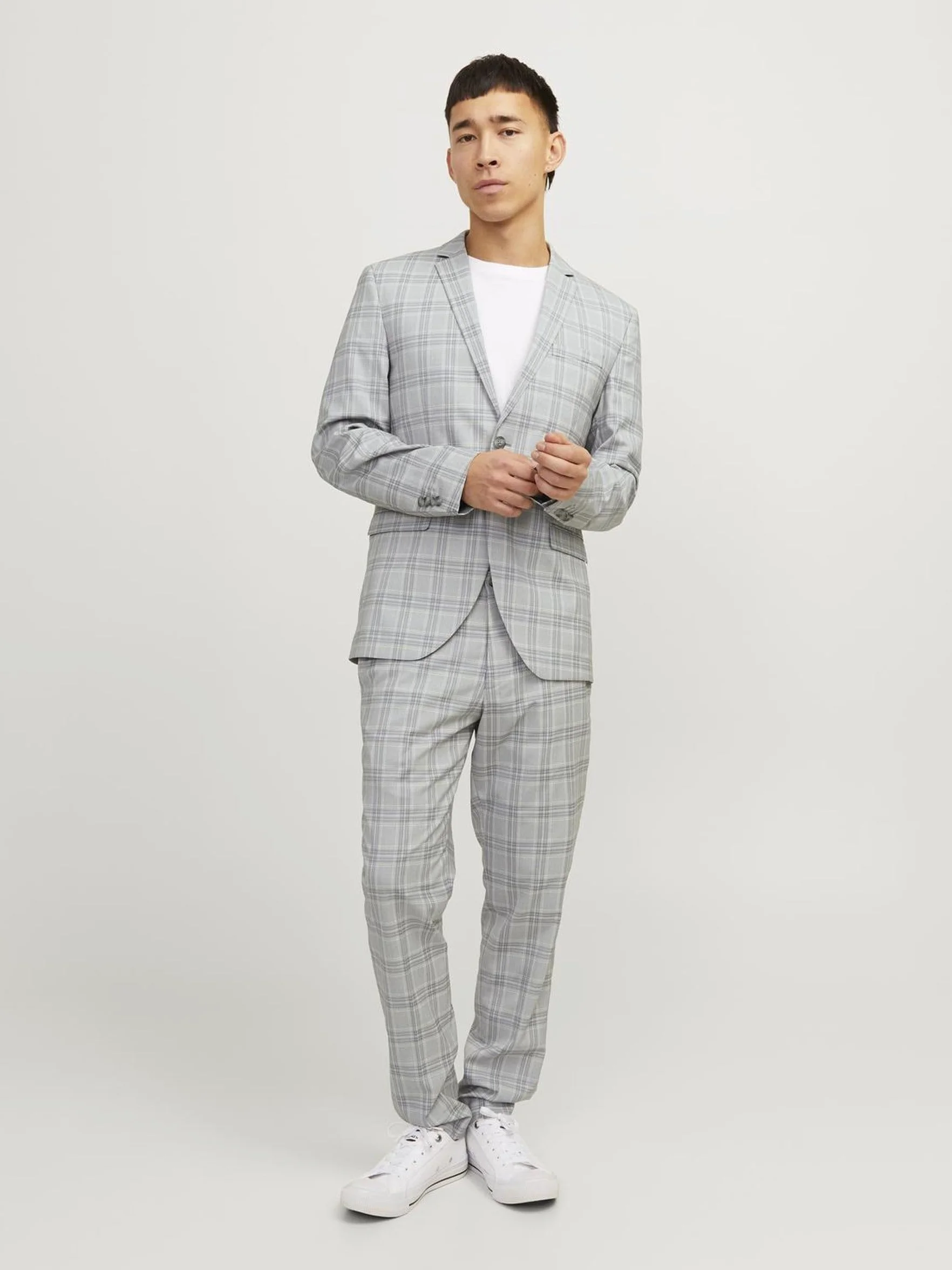 JACK & JONES Jprfranco Check Suit Sn garnitur męski, Griffin/Checks: super slim fit, 52