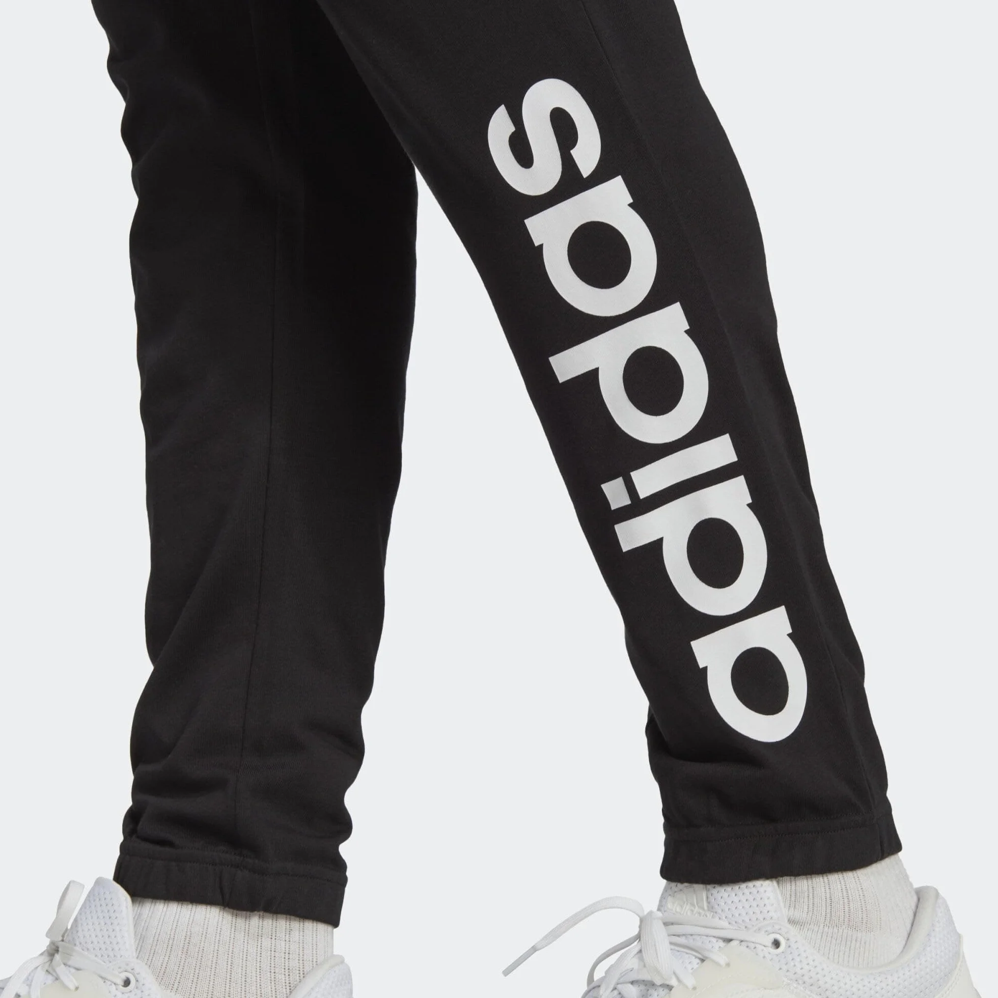 adidas Essentials Single Jersey Tapered Elasticized Cuff Logo Pants - Spodnie Mężczyźni