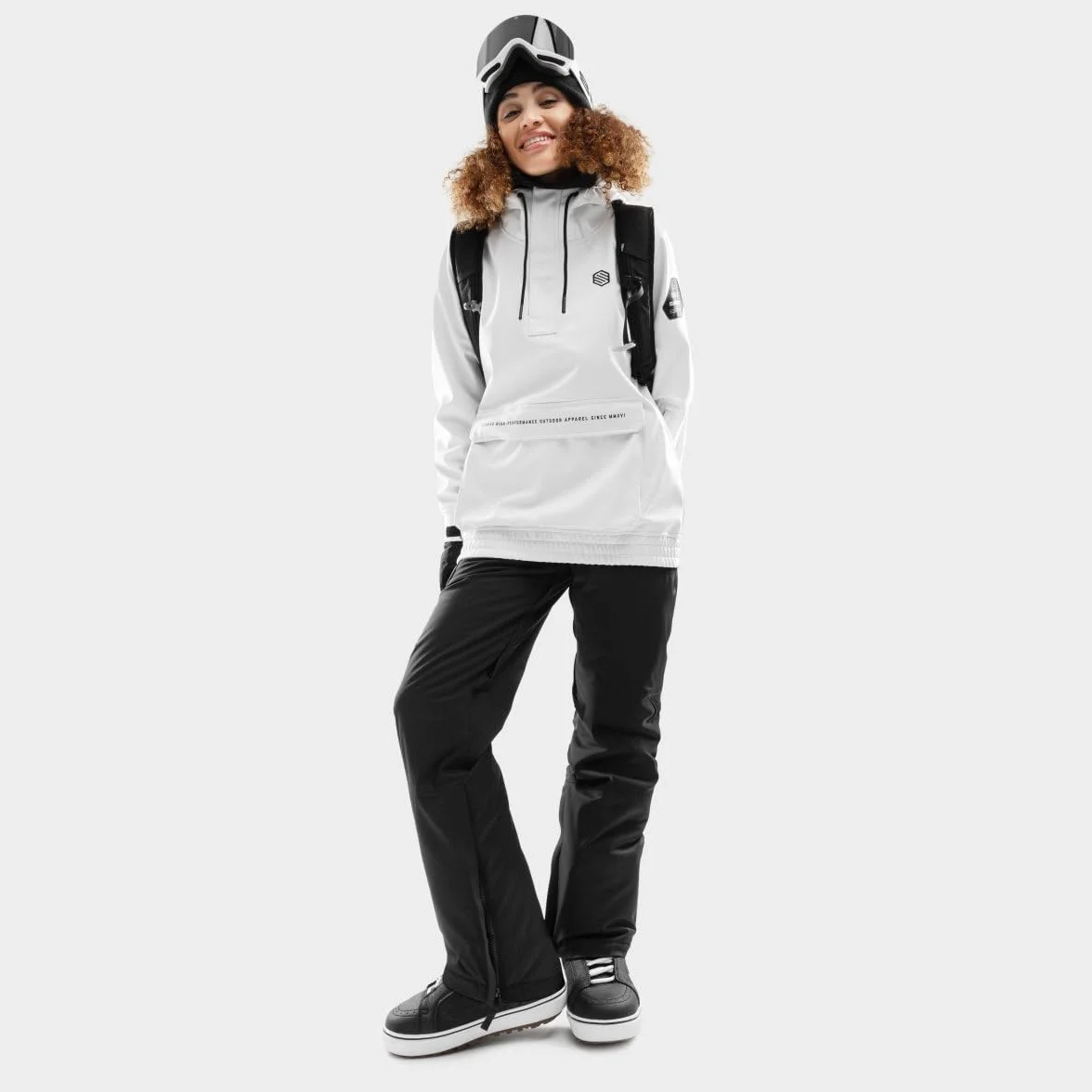 SIROKO - Kurtka Snowboardowa z Kieszenią Kangurką dla Kobiet Siroko W3-W Antarctica