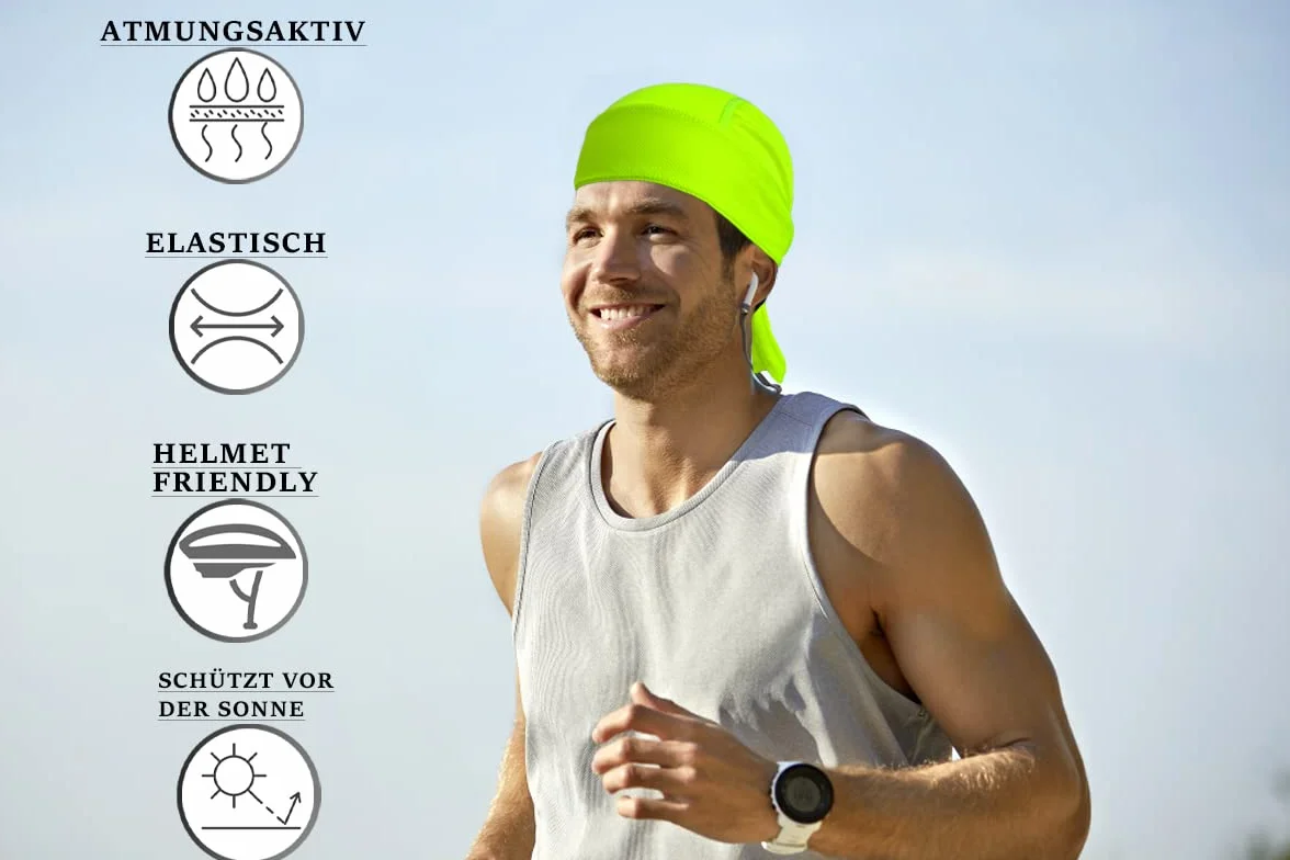 Chusta Piracka Bandana Czapka Durag Osłona Głowy Na Rower Kask Motocykl Chusta Pod Kaskiem Rowerowym Pirat Lato, zielony, 50-65