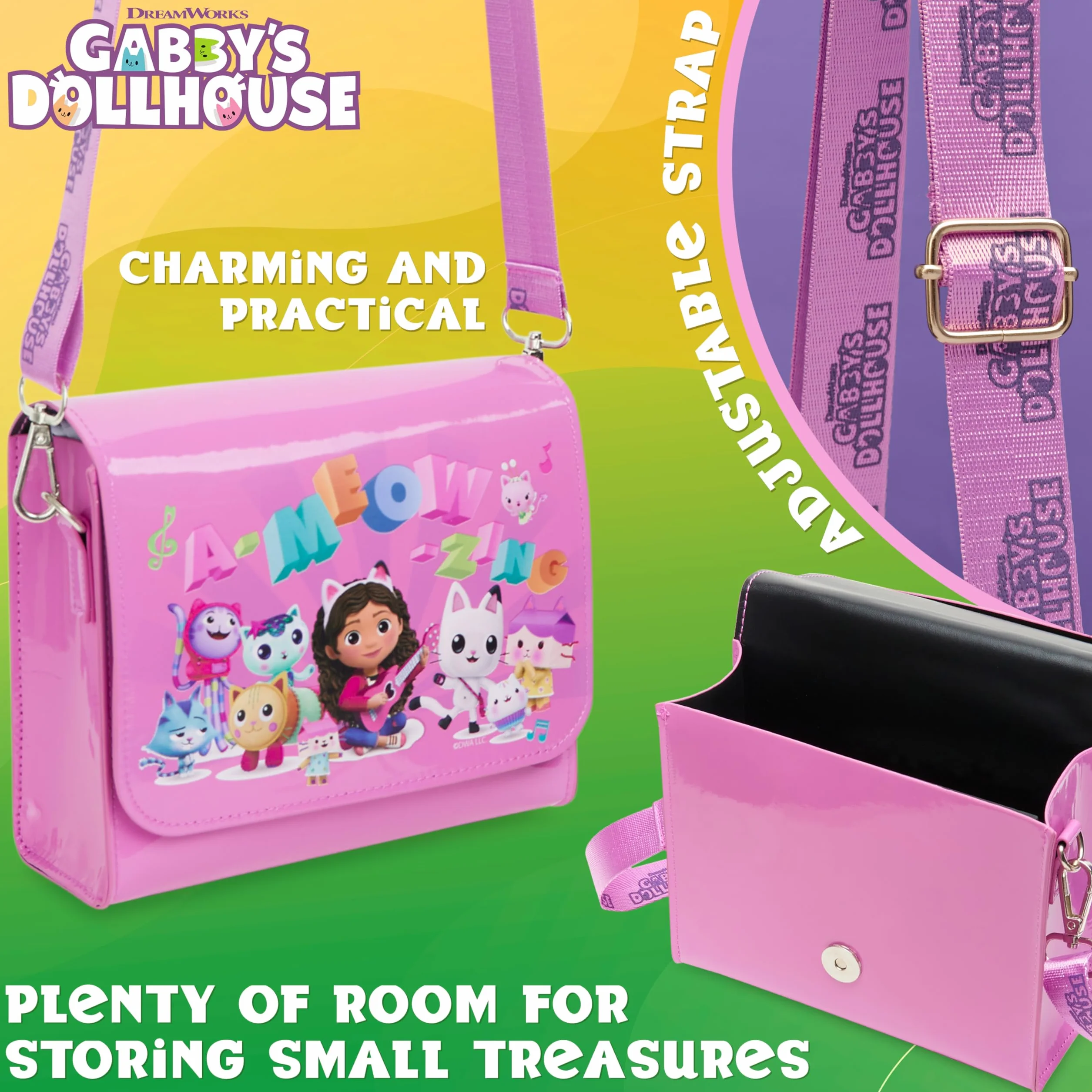 Gabby's Dollhouse Dziewczęca torebka crossbody, liliowa, jeden rozmiar