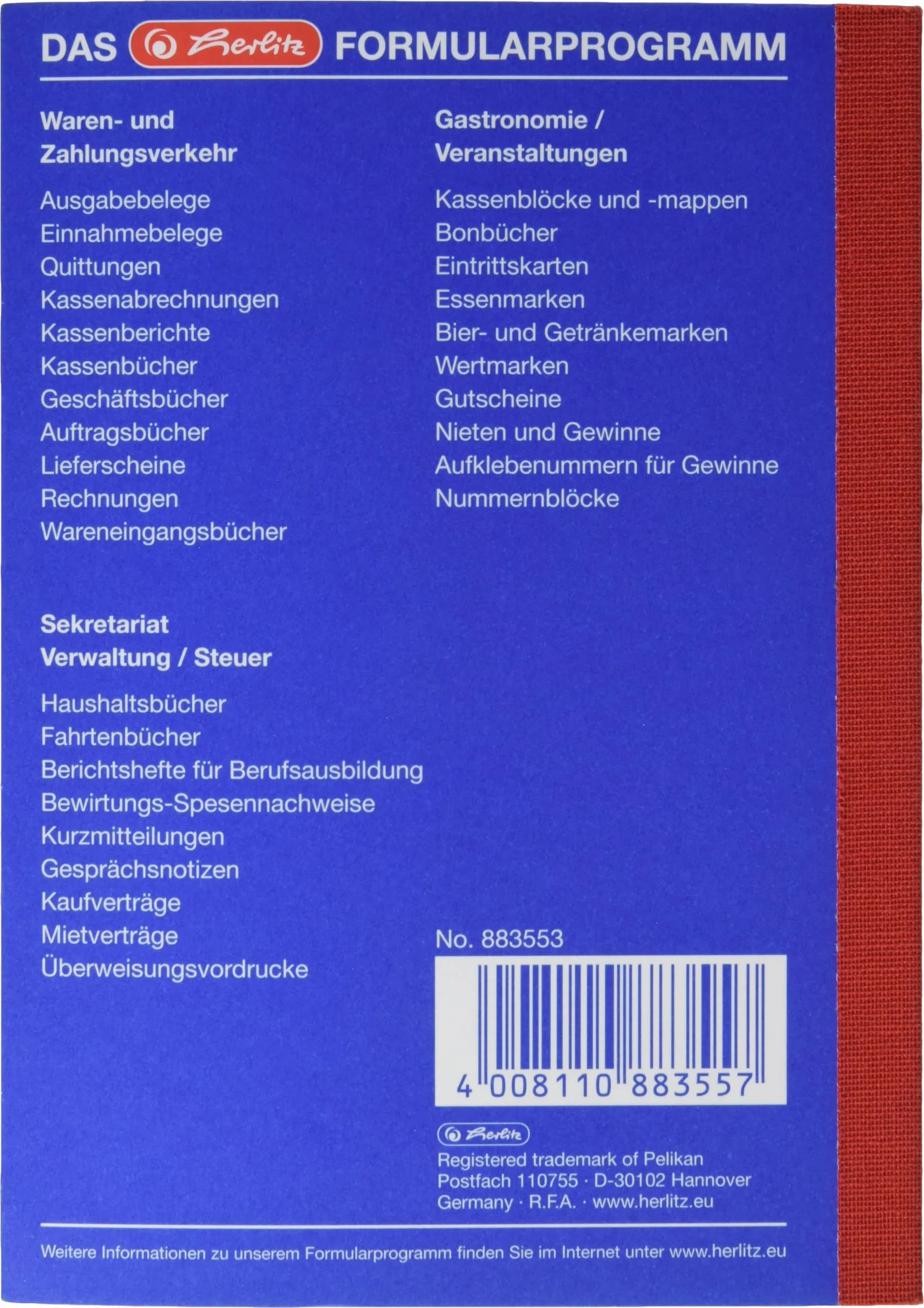Herlitz zeszyt do dokumentacji dostawy 202, samokopiujący, A6, 2 x 40 kartek
