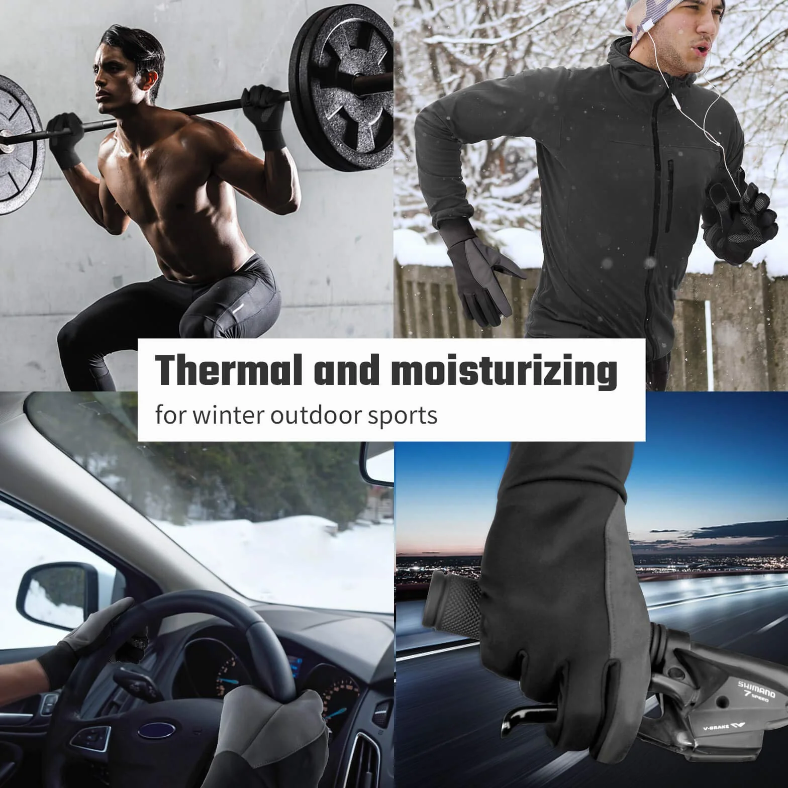 FanVince Gloves Men's Winter Work Gloves Winter: Cycling Gloves Thermal Gloves Women's Winter Gloves Touchscreen Thermal Waterproof Cycling Man Running Gloves
