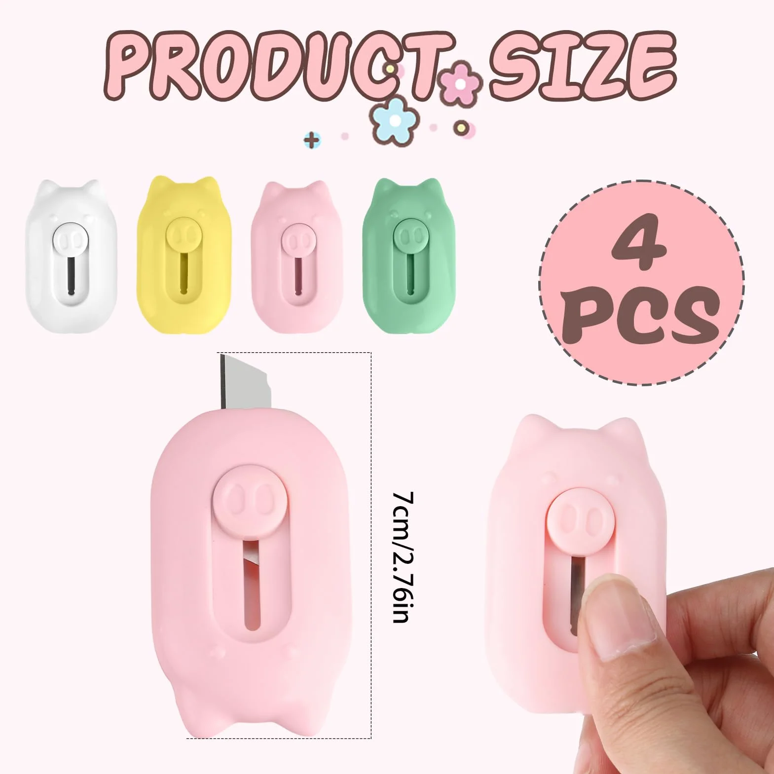 Mini nóż do cięcia kartonu, 4 szt., mały nóż artystyczny, przenośny, otwieracz do listów, nóż do majsterkowania, do kopert, cięcia papieru, pudełka, nóż uniwersalny
