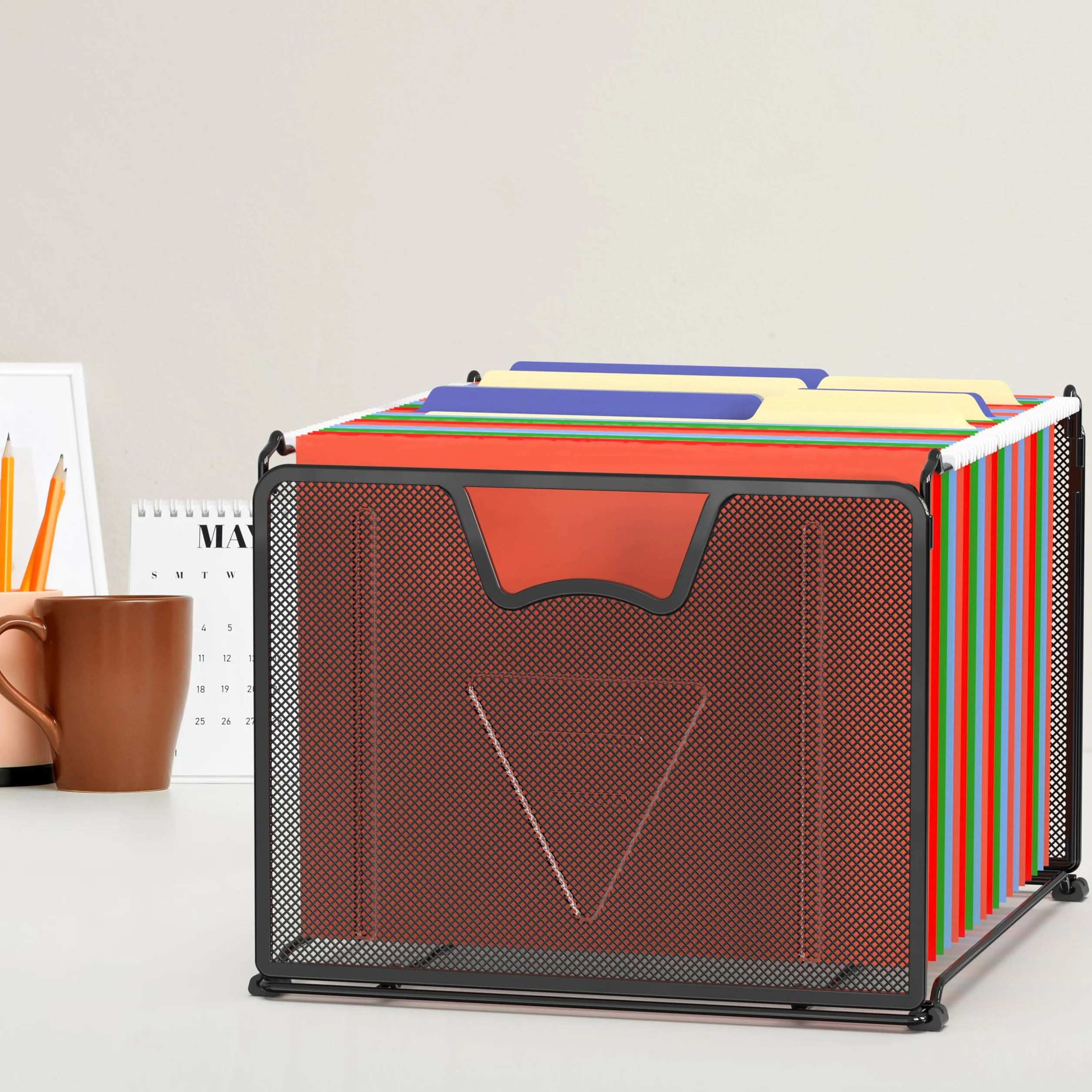Simple Houseware Wiszący organizer na dokumenty, czarny