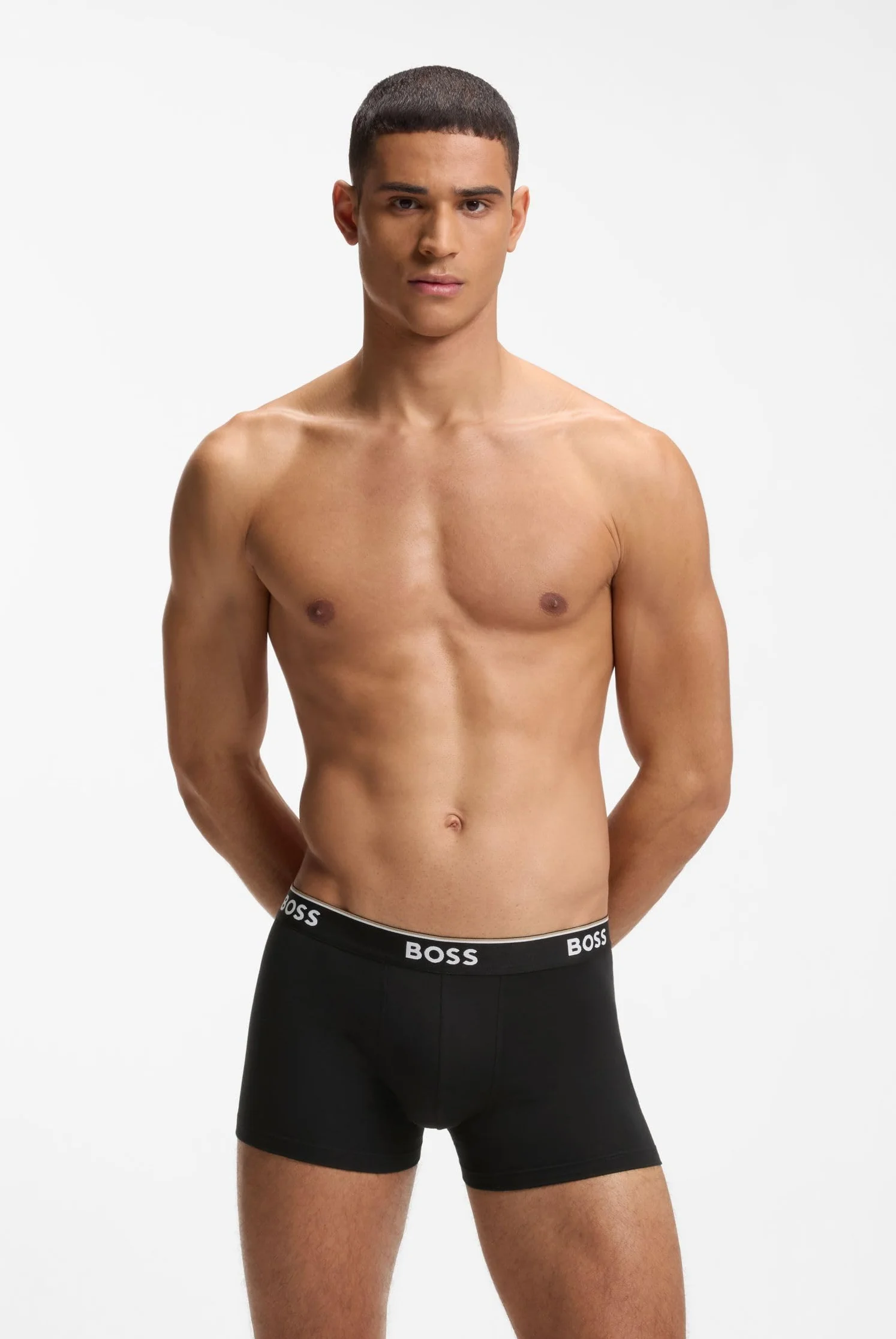 Boss Mężczyźni Power Bokserki, Czarny, L