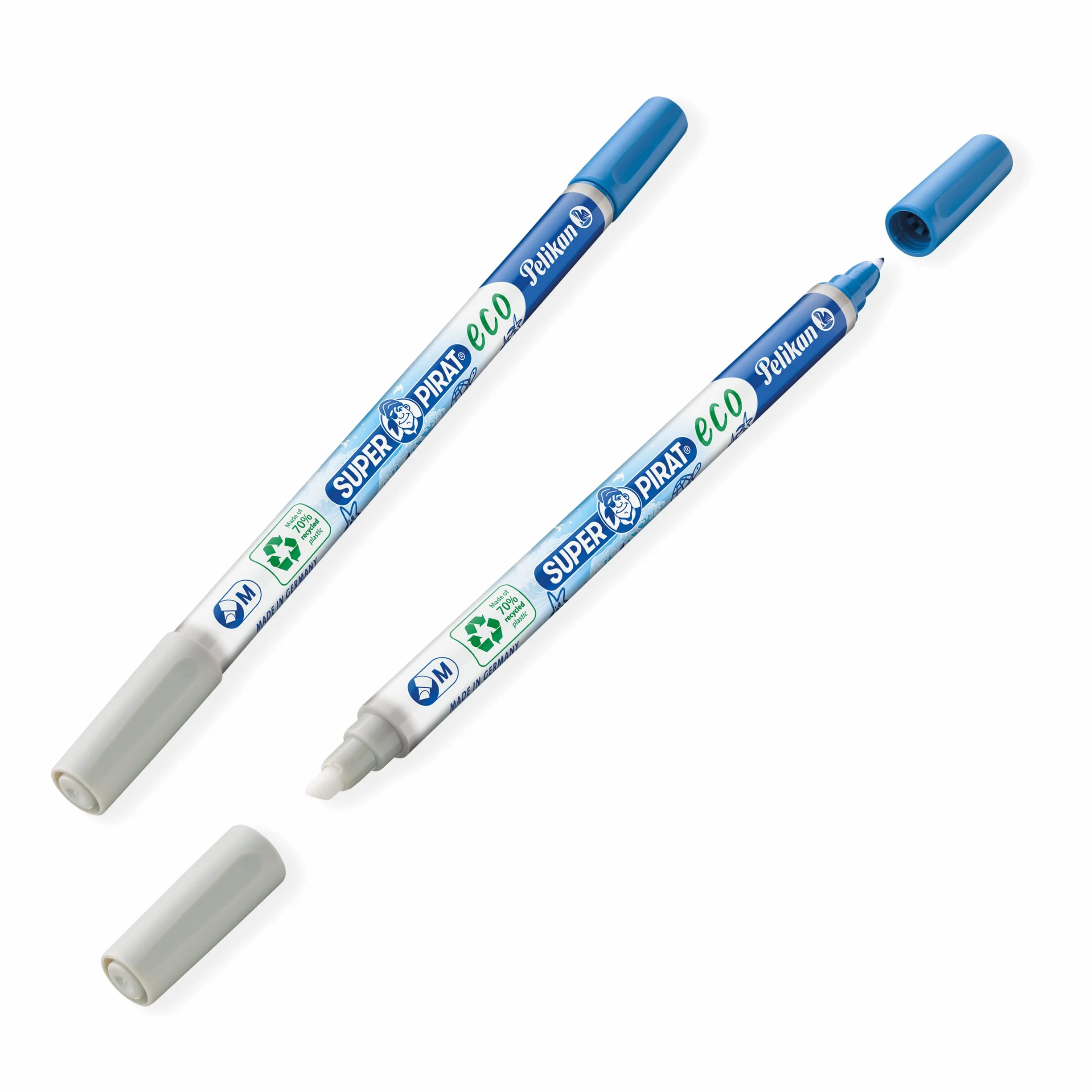Pelikan® Super Pirat Eco 850M Korektor do pióra atramentu 2 sztuki 2w1 Pisak Długopis | Zmazik Wymazywacz Zmazywacz | Do Szkoły Biura Na studia | Szybkie poprawianie błędów Korekta | Dla Uczniów