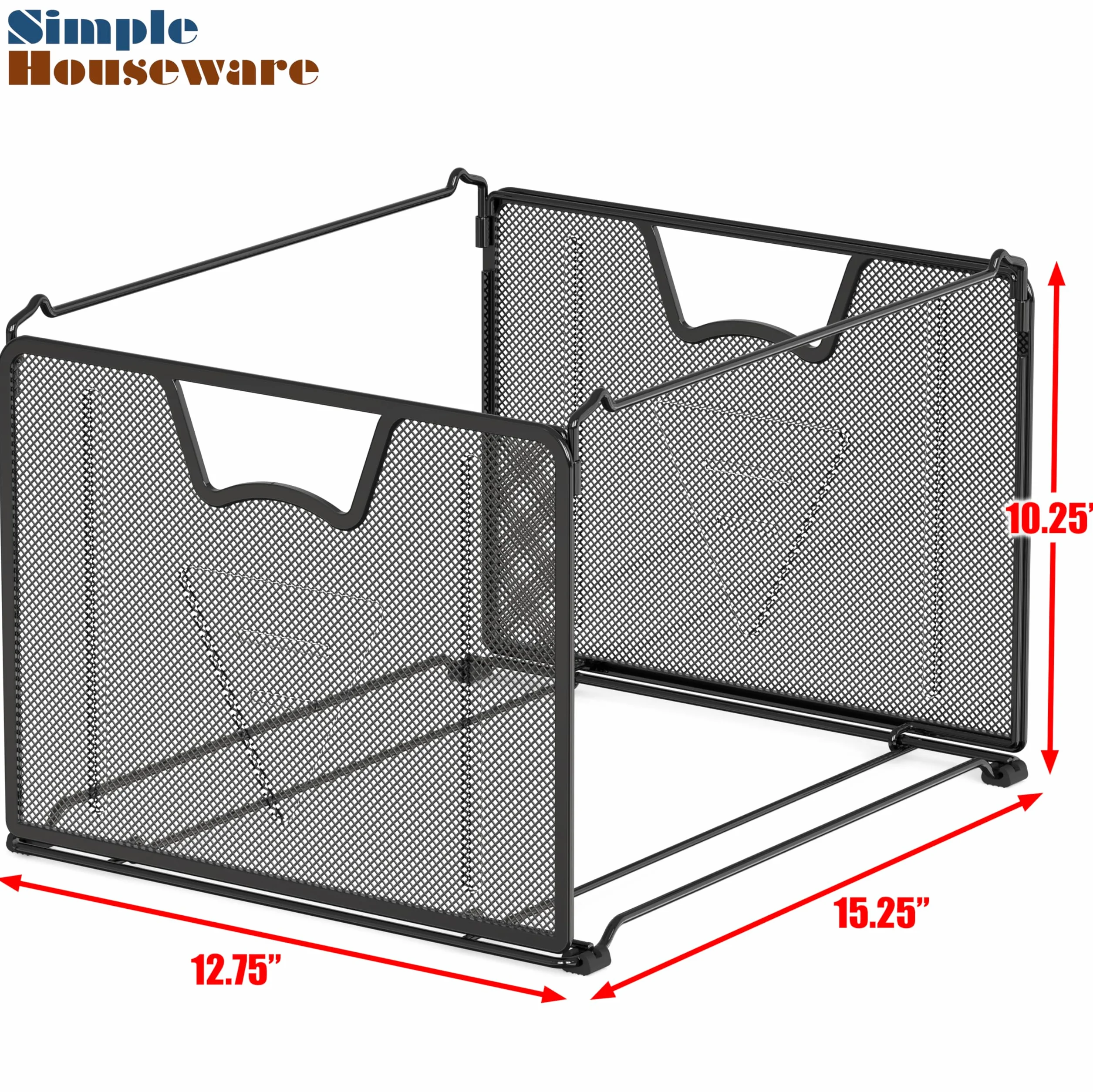 Simple Houseware Wiszący organizer na dokumenty, czarny