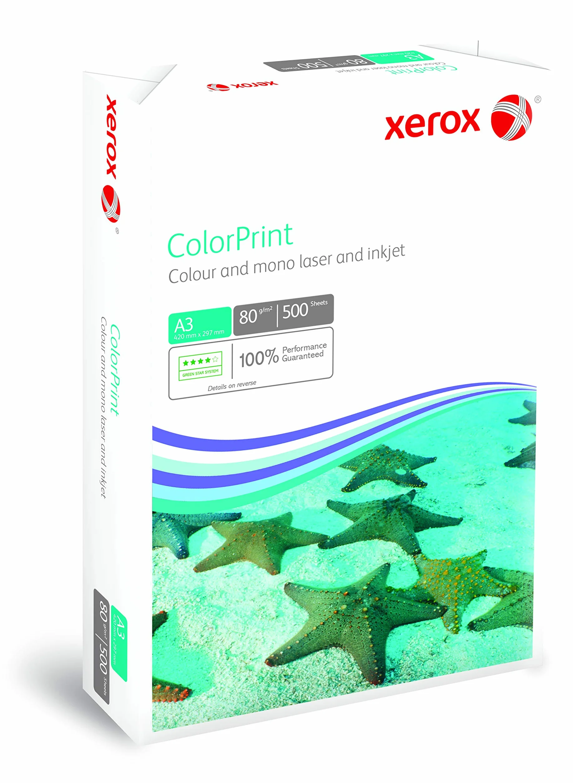 Xerox 003R95249 Premium kolorowy papier do drukarek laserowych DIN A3, 80 g/m², 500 arkuszy w opakowaniu, biały