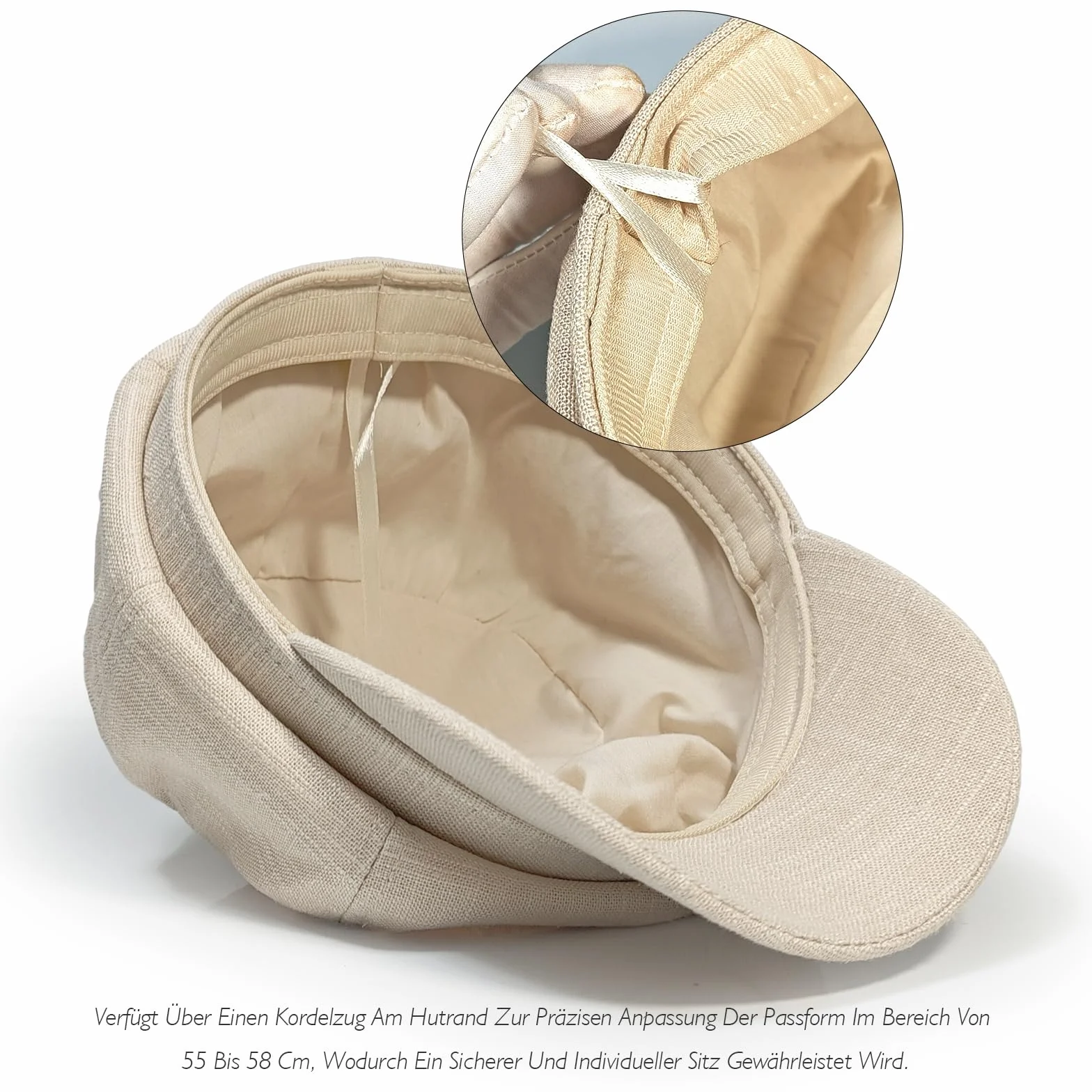 Czapka balonowa damska z daszkiem, beret z bawełny i lnu – vintage, oddychająca, lekka czapka beret na każdy dzień