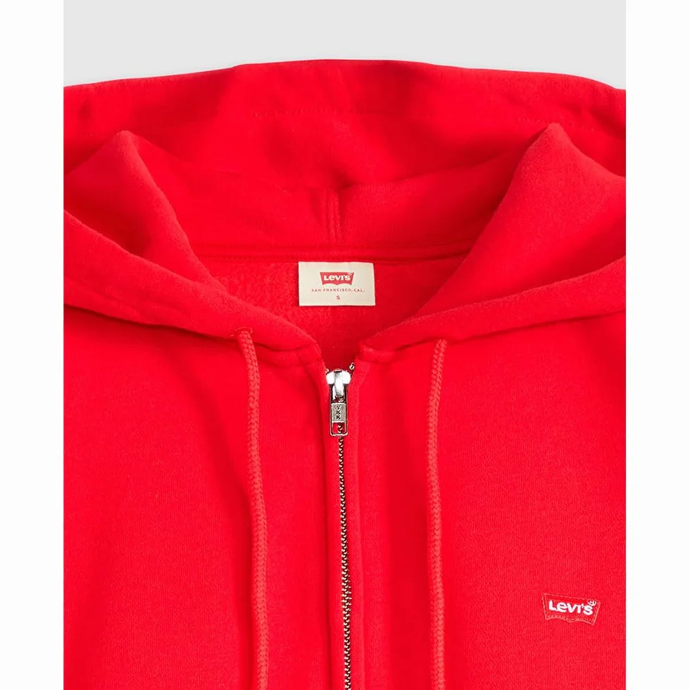 Levi's Damska bluza z kapturem Everyday Zip Hoodie, czerwony (True Red), XS