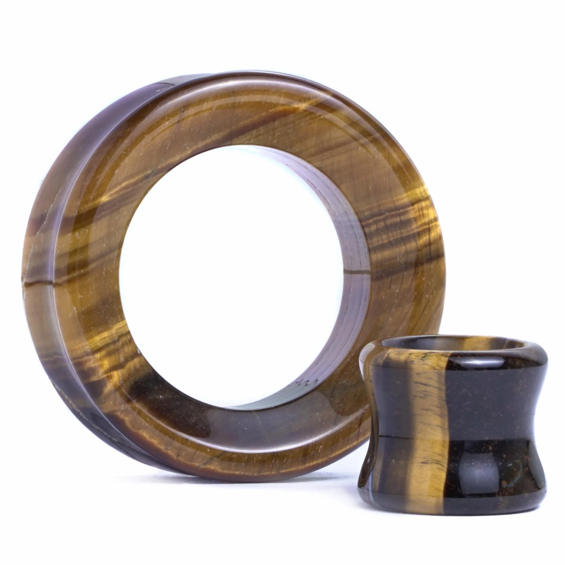 Custom Plugs Tygrysie oko kamienne tunele