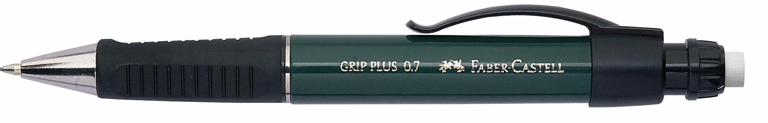 FABER-CASTELL 130700 – ołówek automatyczny GRIP PLUS, grubość wkładu: 0,7 mm, kolor korpusu: zielony metaliczny