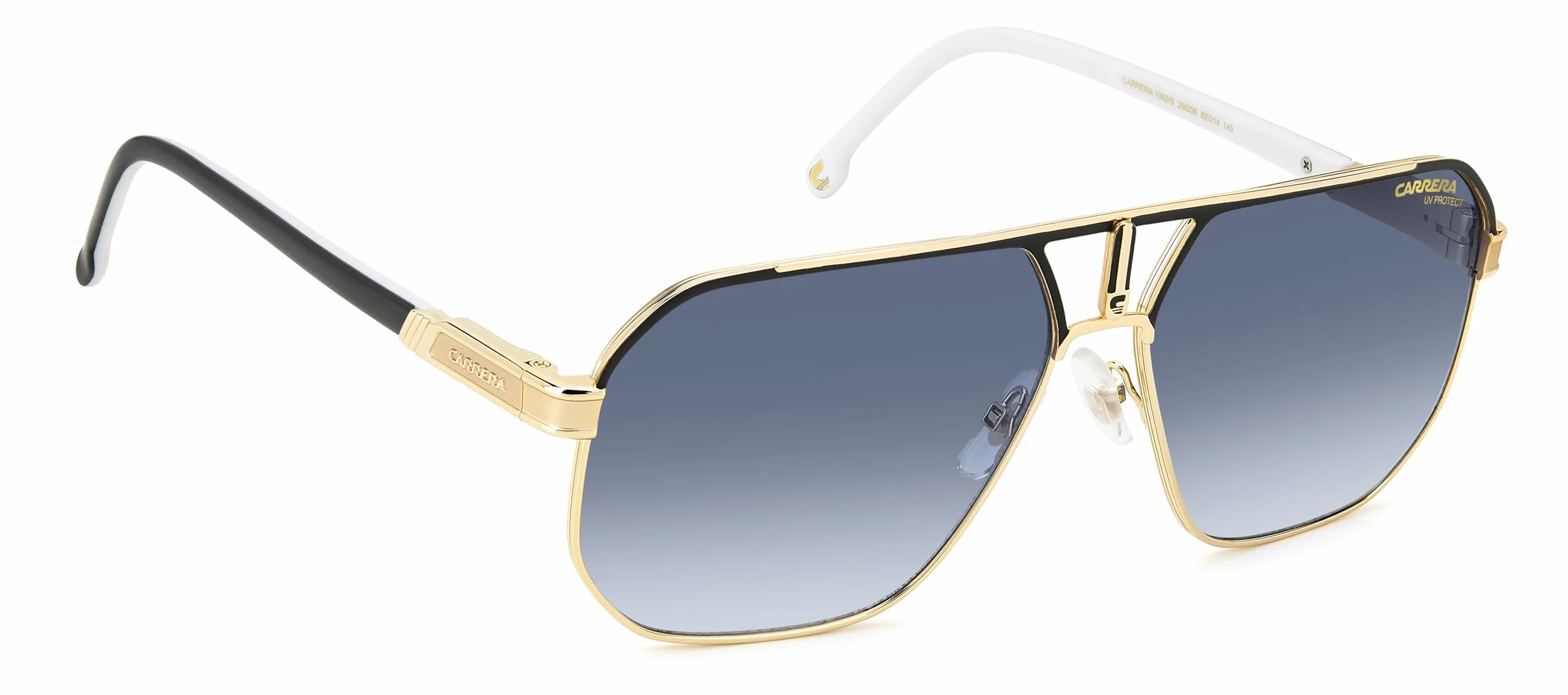 Carrera CARRERA 1062/S Okulary Przeciwsłoneczne Black Gold/Dark Blue Shaded 62/14/145 uomo