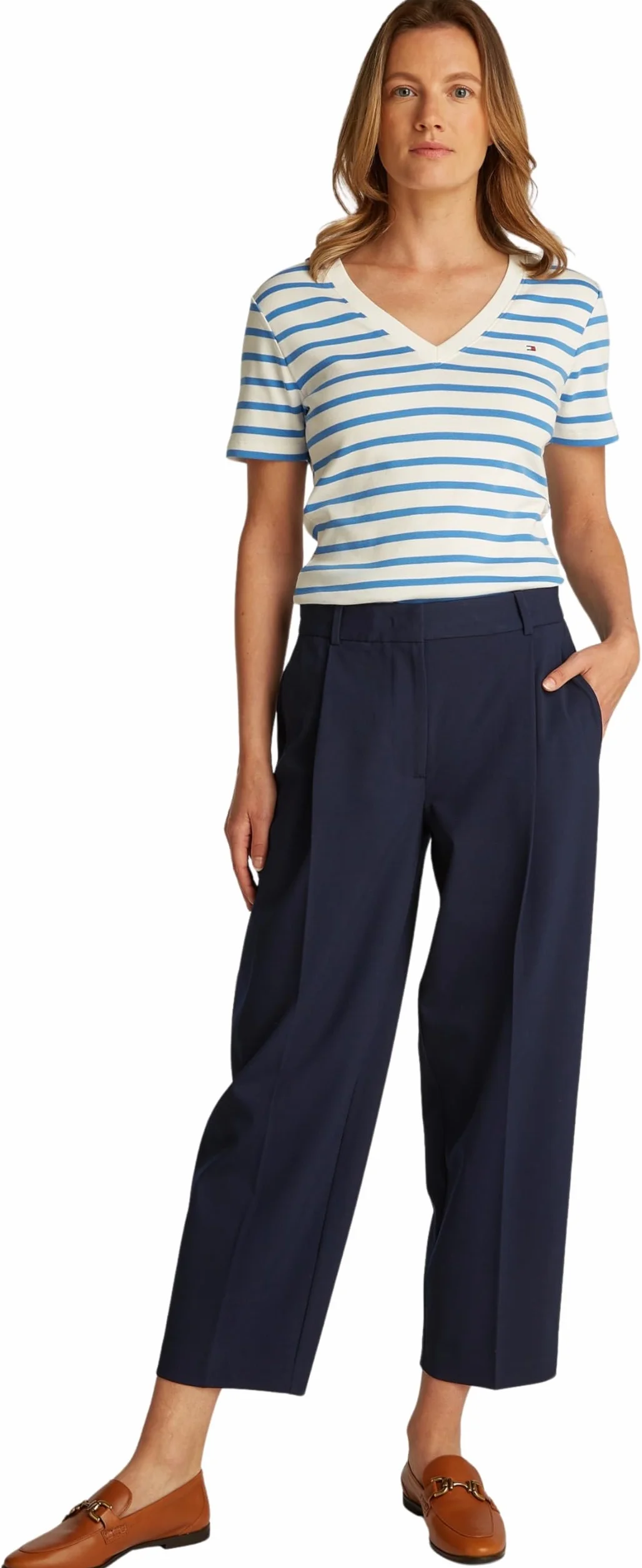 Tommy Hilfiger Lw Bi-stretch Tapered Pants Ww0ww44793 - LW spodnie ze stretchem WW0WW44793 Kobiety