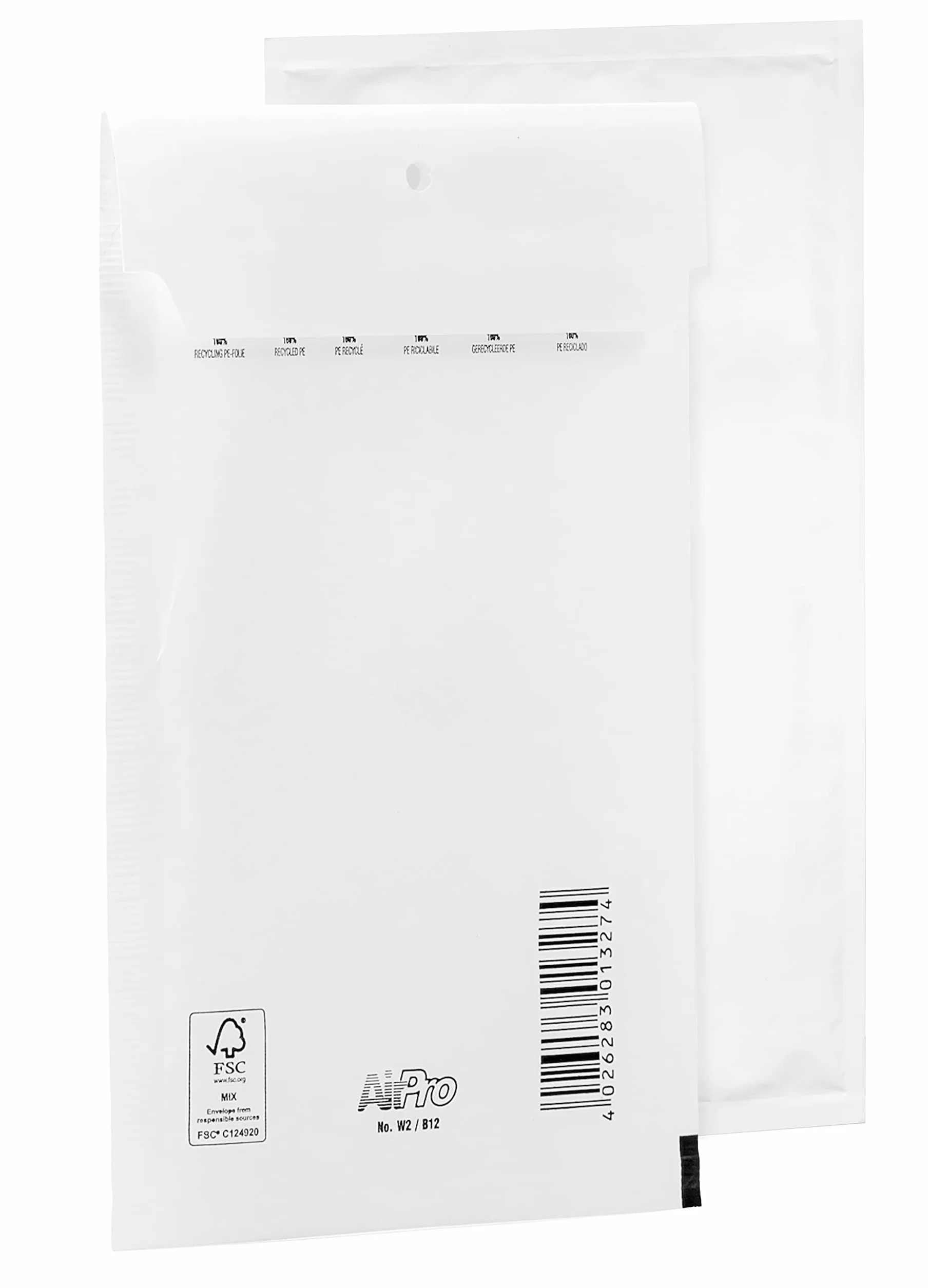Koperta bąbelkowa Bantex biała opakowanie 10 sztuk rozmiar B2 (225 x 140 mm) 12/B