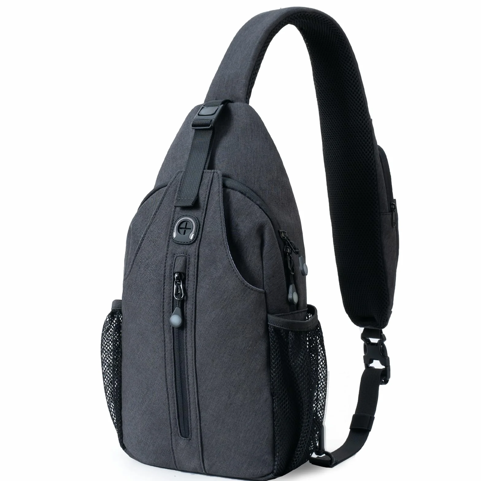 LEDAOU Torba na ramię, ochrona przed kradzieżą, wodoszczelna, z otworem na słuchawki – lekka i regulowana torba crossbody, uniseks, dla kobiet i mężczyzn, do miasta, podróży, fitnessu