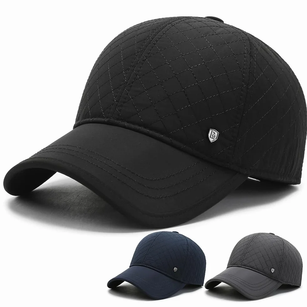 YAMEE Czapka męska zimowa z rozkładaną ochroną uszu, czapka zimowa, unisex, czapka baseballowa, czapka zimowa, czapka męska na jesień/zimę, miękka wyściółka wewnętrzna, Rozmiar uniwersalny