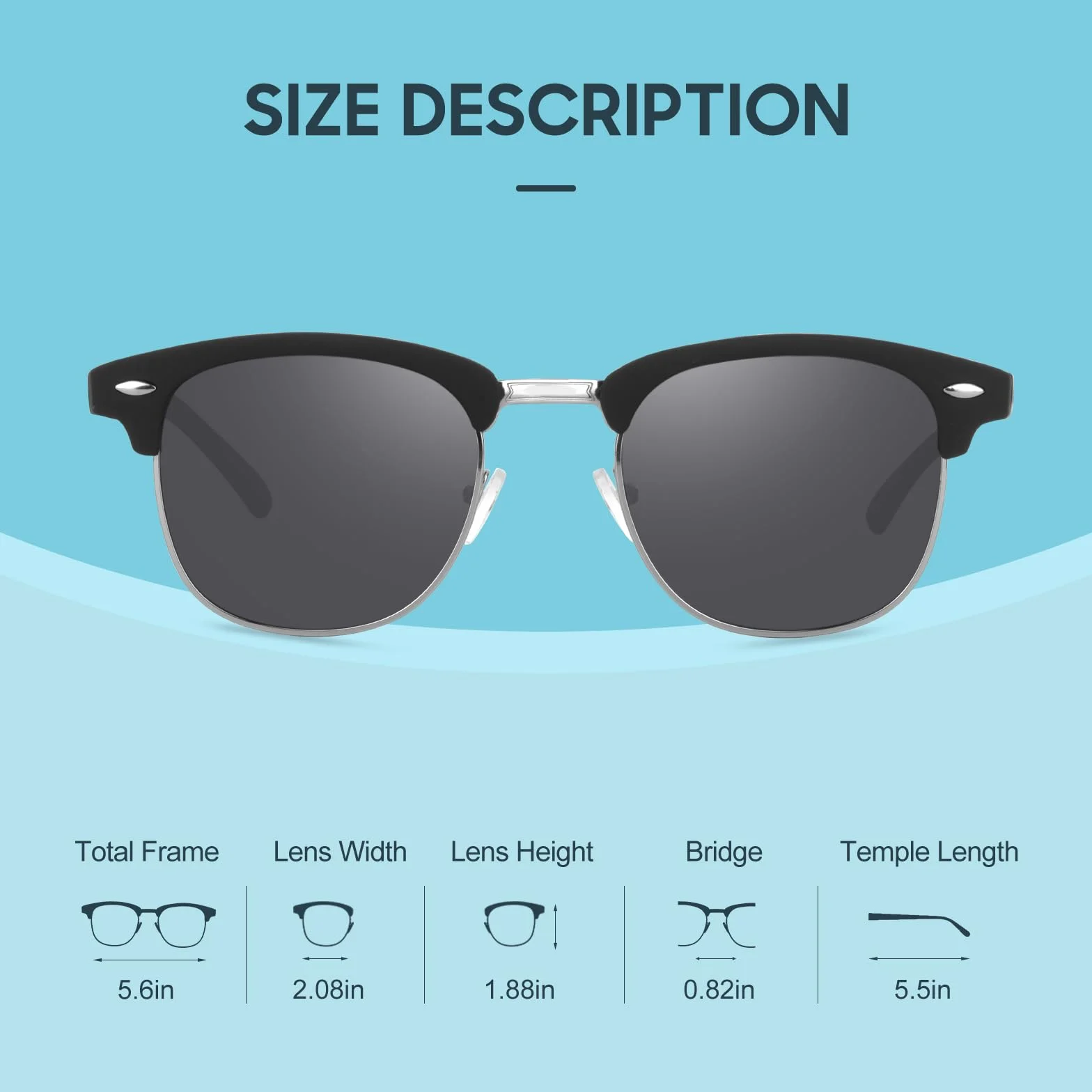 Okulary przeciwsłoneczne Gimdumasa Polarized dla mężczyzn Półramkowe okulary przeciwsłoneczne dla mężczyzn i kobiet Retro okulary przeciwsłoneczne do jazdy samochodem z filtrem UV400