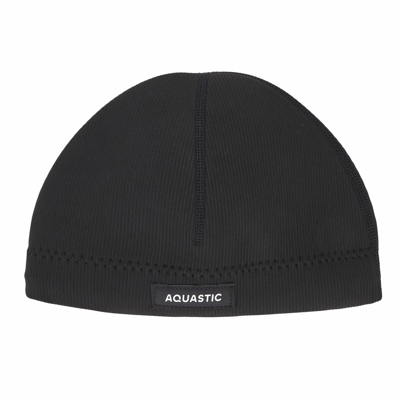 AQUASTIC Czapka neoprenowa Winstick Beanie w kolorze czarnym, z neoprenu 3 mm, z haczykiem do mocowania na ubraniu, lekka i wygodna, chroni przed zimnem, wodoszczelna, maksymalna szczelność