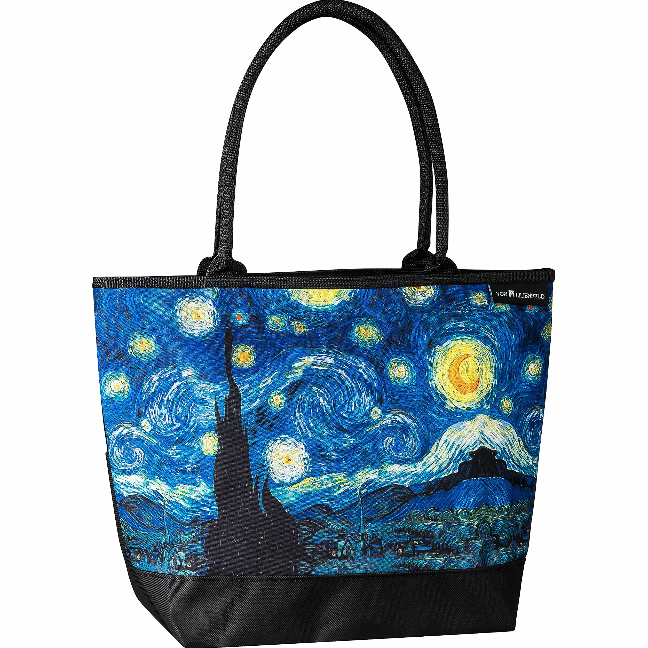 VON LILIENFELD Torebka damska Vincent van Gogh gwiaździsta noc Wymiary L42 x H30 x D15 cm Torba plażowa Torba z uchwytem Biuro
