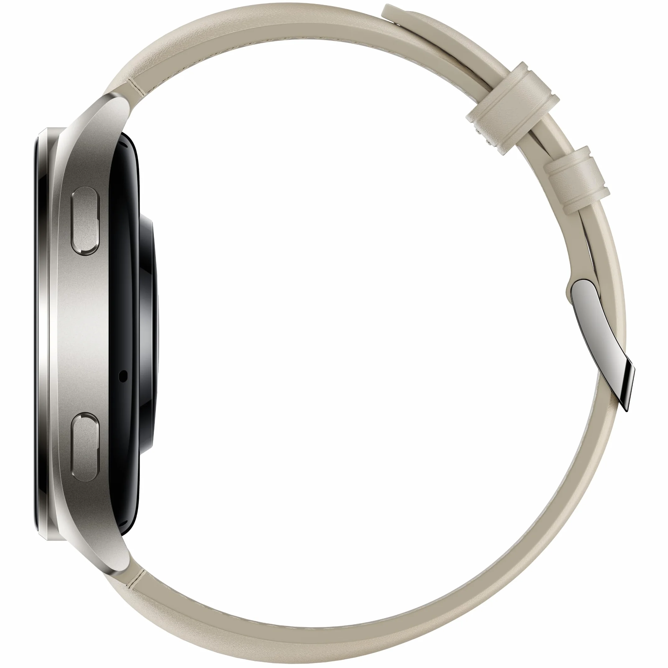 Xiaomi Watch 2 Titan Gray Case z białym skórzanym paskiem
