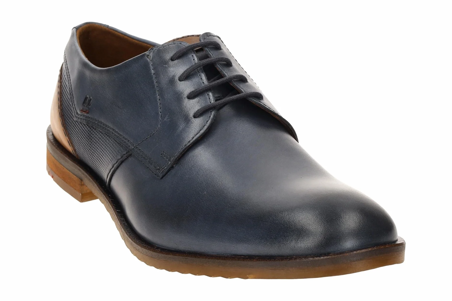 LLOYD Męskie buty sznurowane/buty biznesowe/półbuty Domino niebieskie, gładka skóra