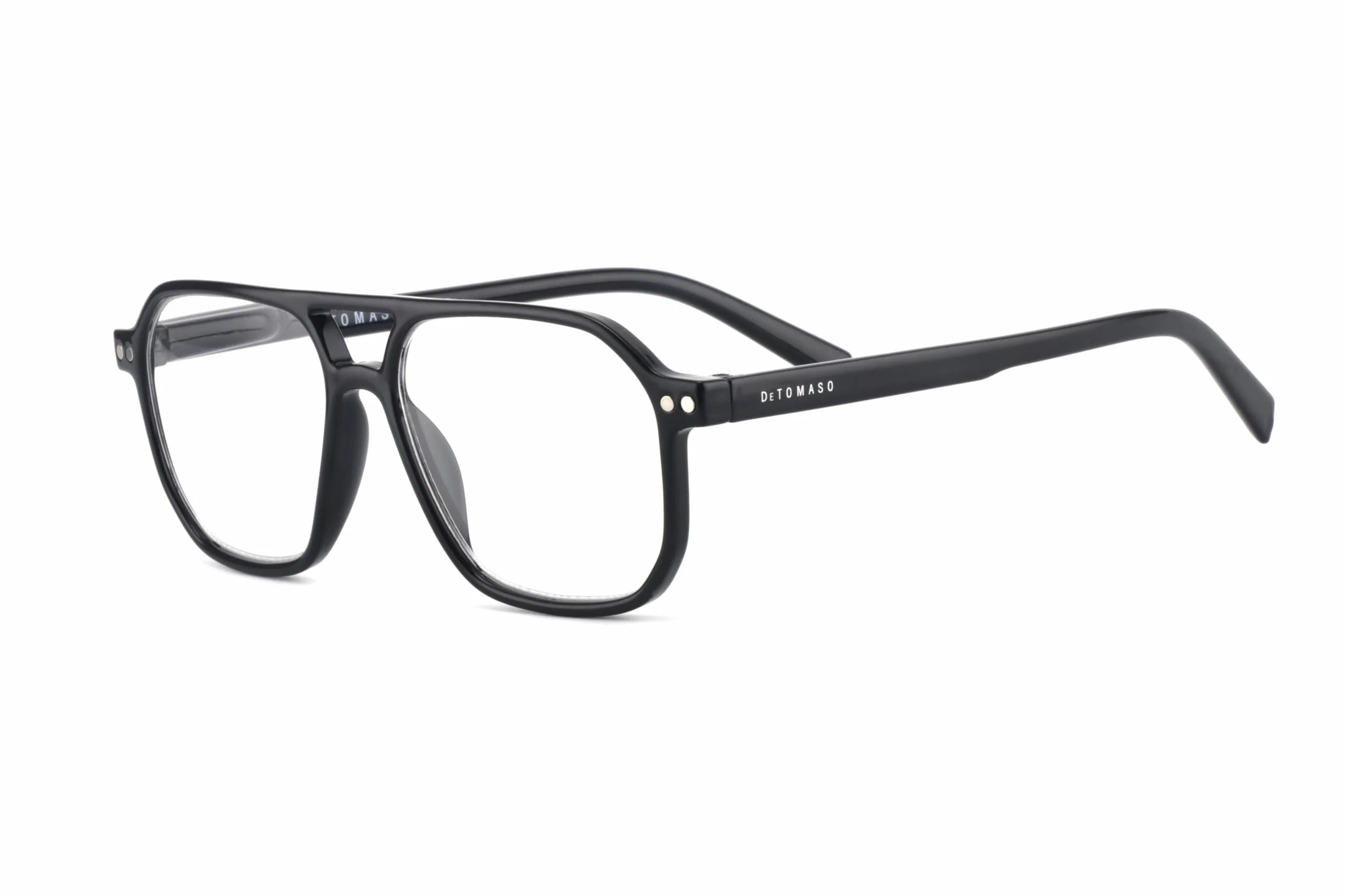 DE TOMASO Okulary do czytania 530-1 czarne + 3,50, czarne, 3.5 Diottria