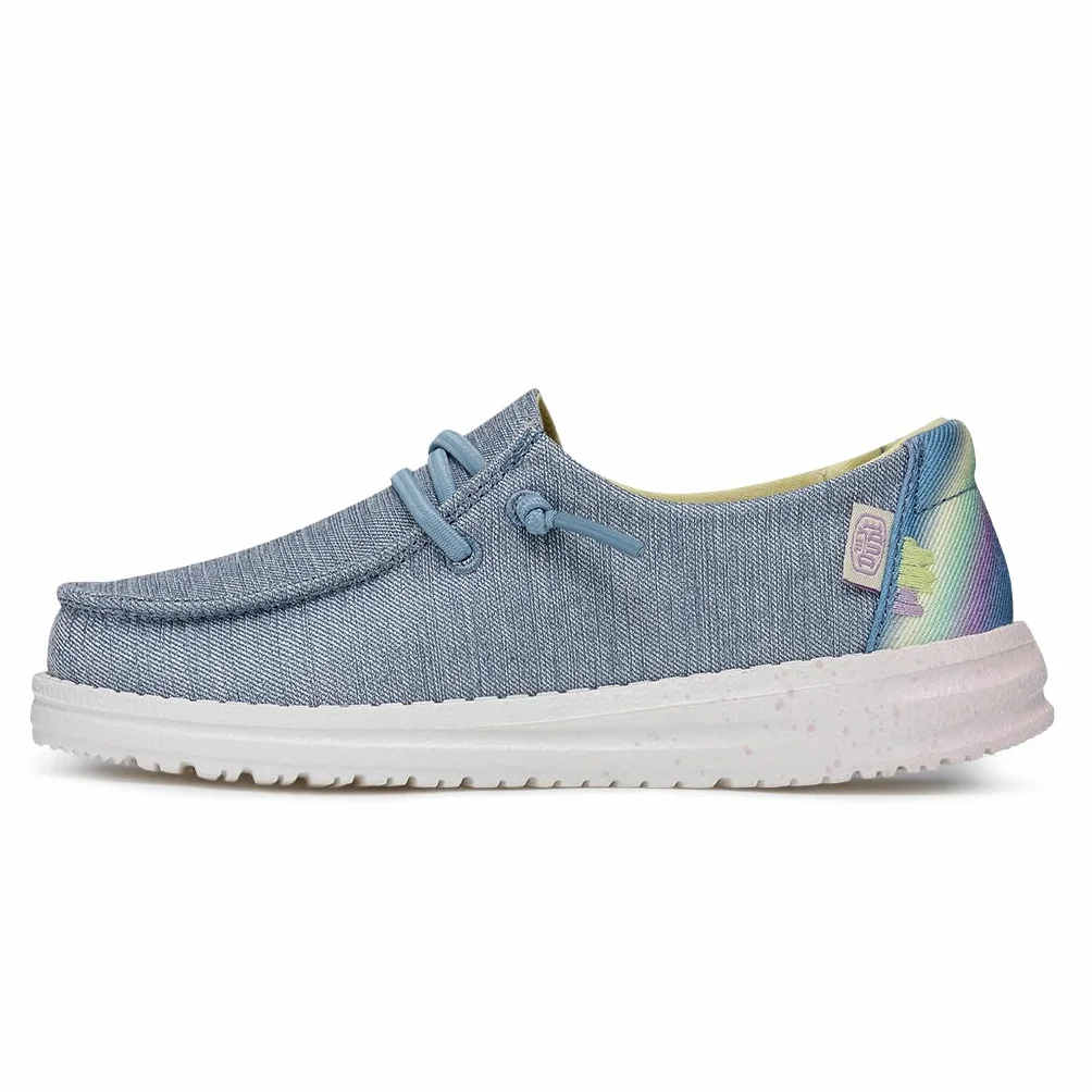 Hey Dude Dziewczęce Wendy Youth Moc Toe Shoes, Sparkle Denim, 36 EU