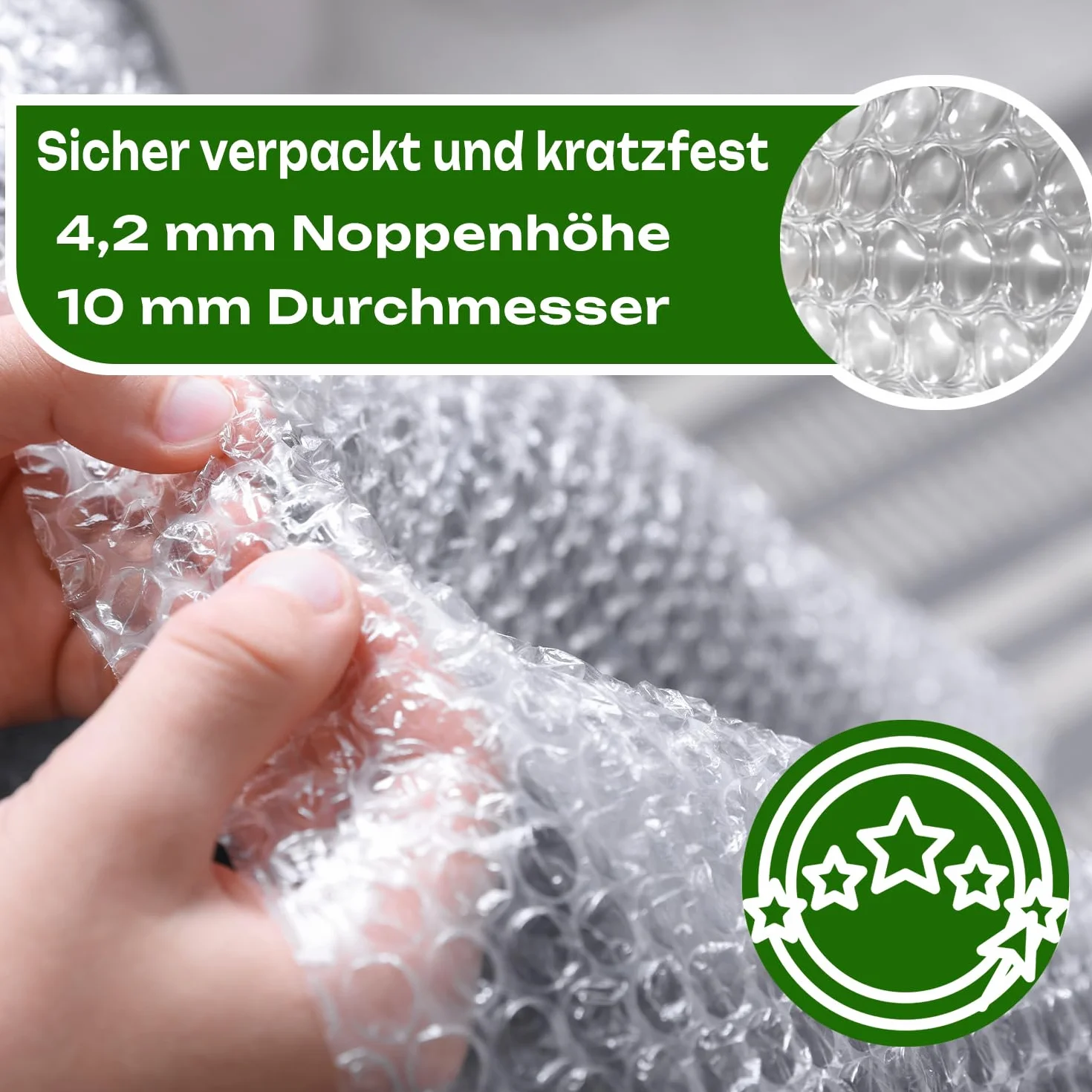 Folia bąbelkowa 100 m x 40 cm szerokości folia bąbelkowa idealna do pakowania, wysyłki i ochrony, materiał wypełniający (1)