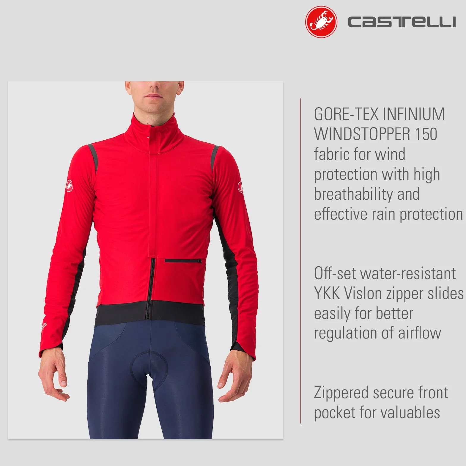 CASTELLI Kurtka Uniseks Alpha Podwójny Ros Jkt