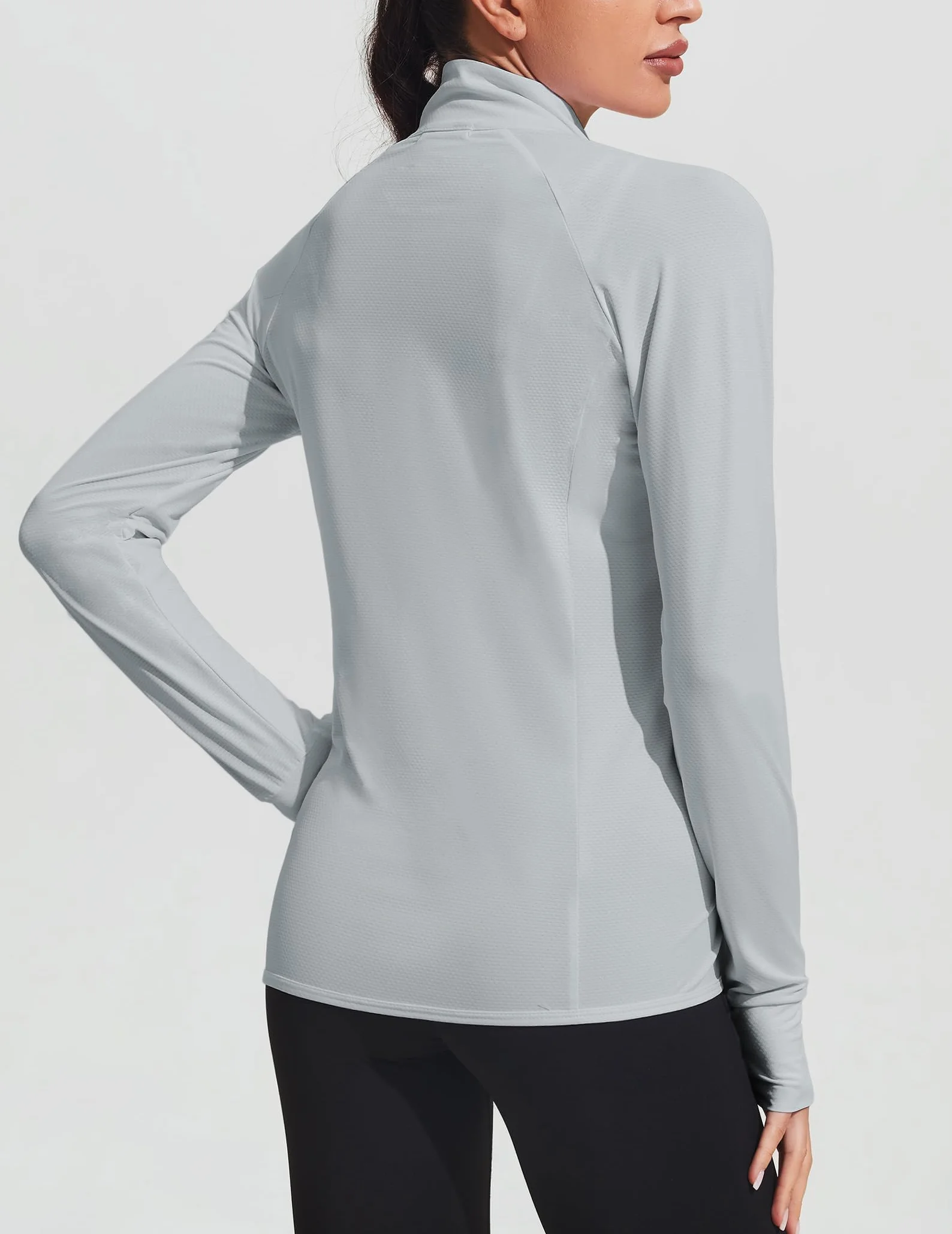 COOrun Chaqueta z czapką przeciwsłoneczną UPF 50+ para mujer, manga szeroka z czapką, rendimiento de senderismo al aire libre